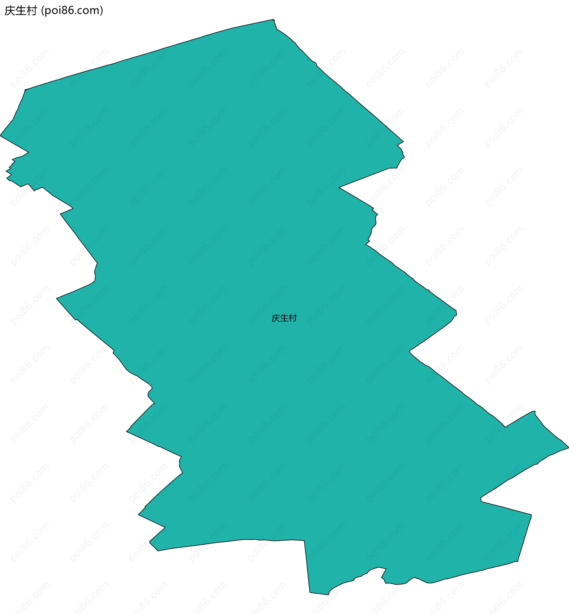 庆生村边界地图