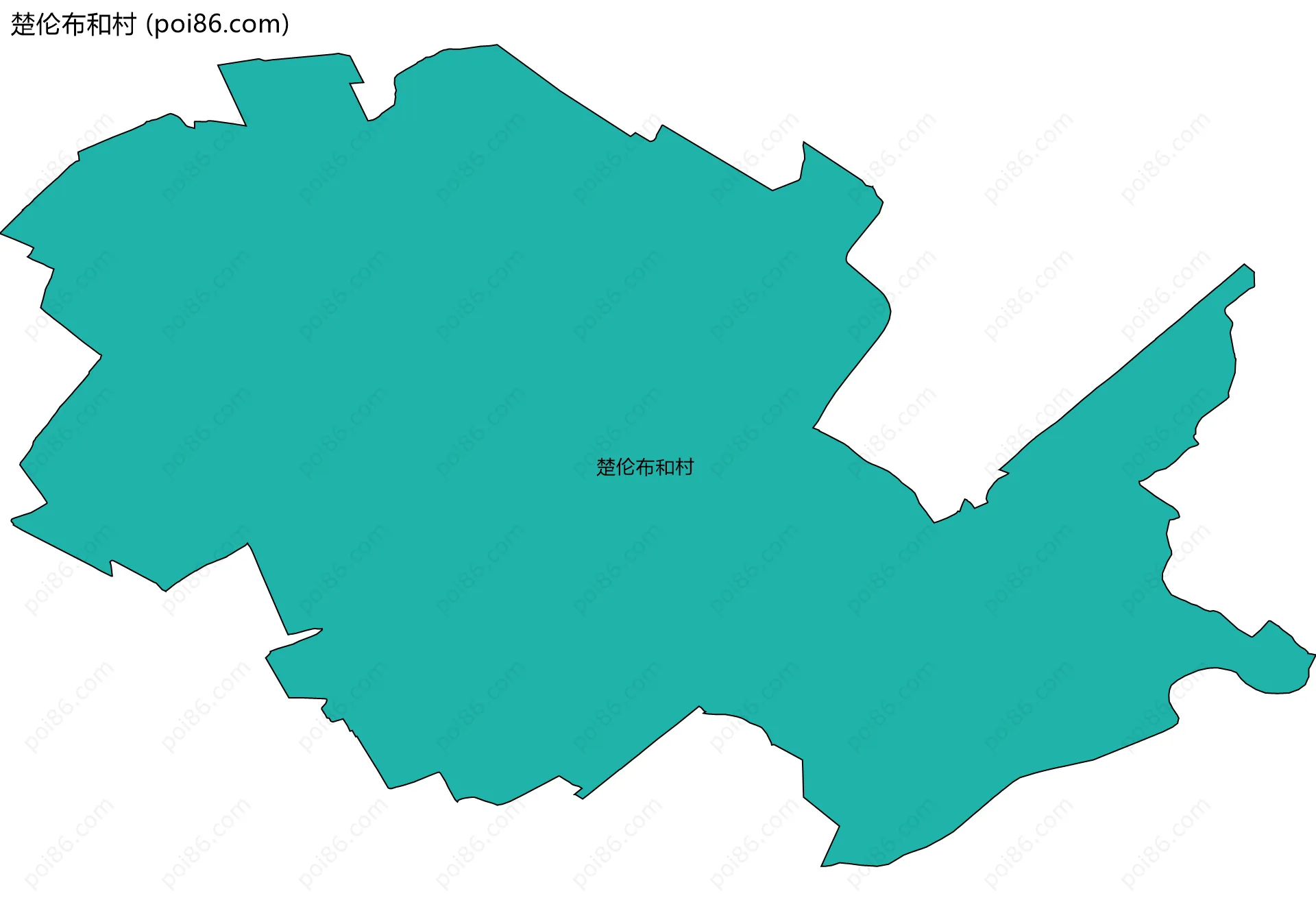 楚伦布和村边界地图