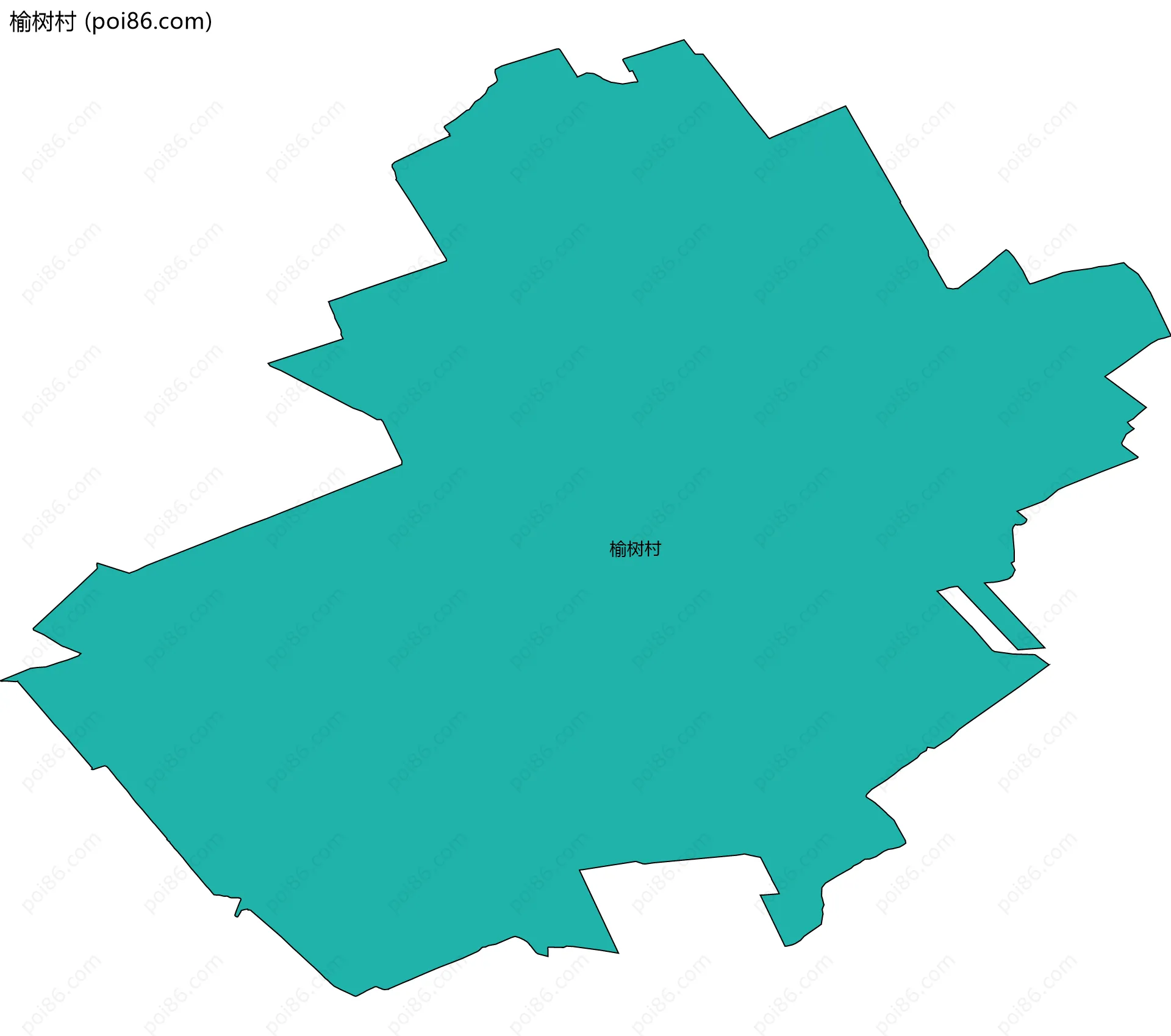 榆树村边界地图
