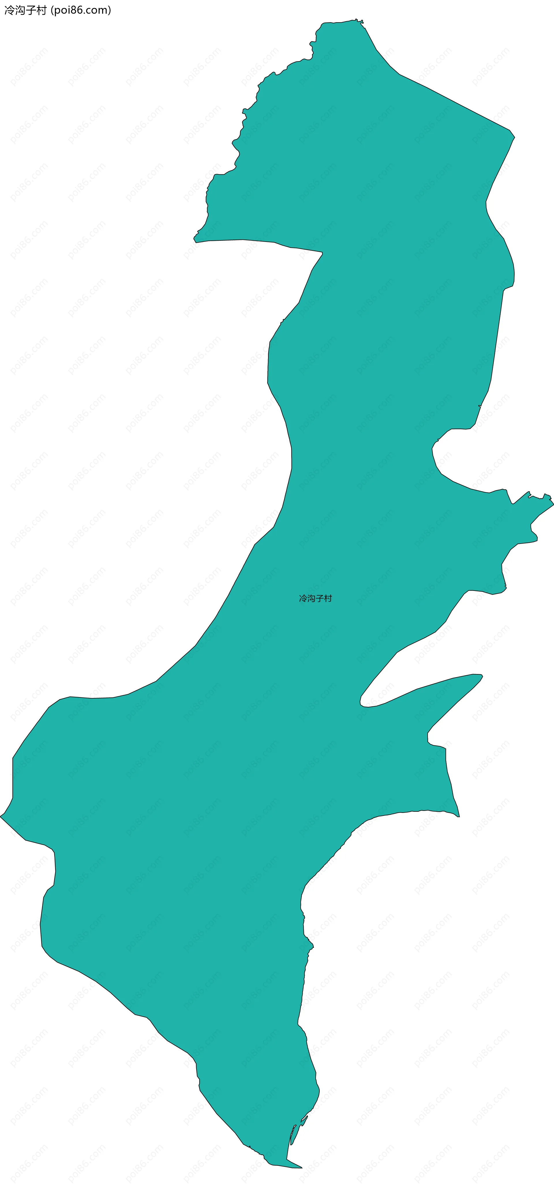 冷沟子村边界地图