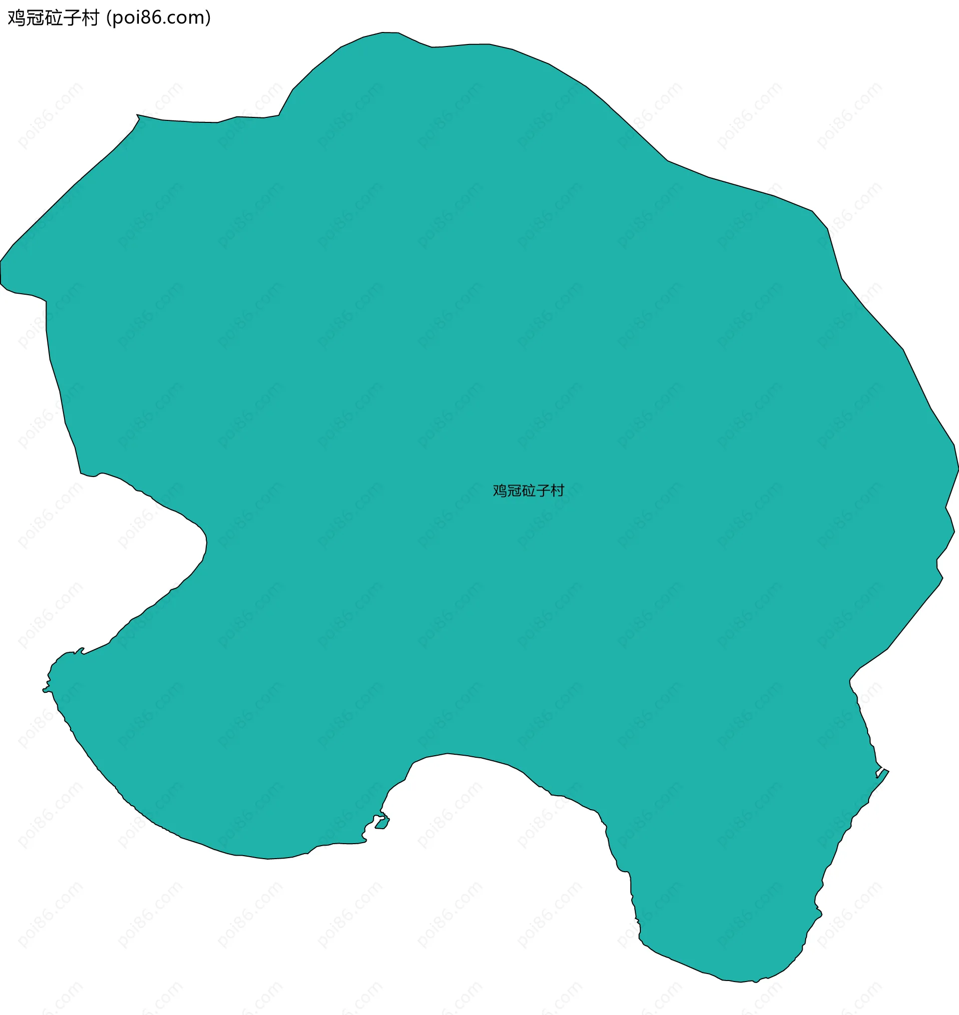 鸡冠砬子村边界地图