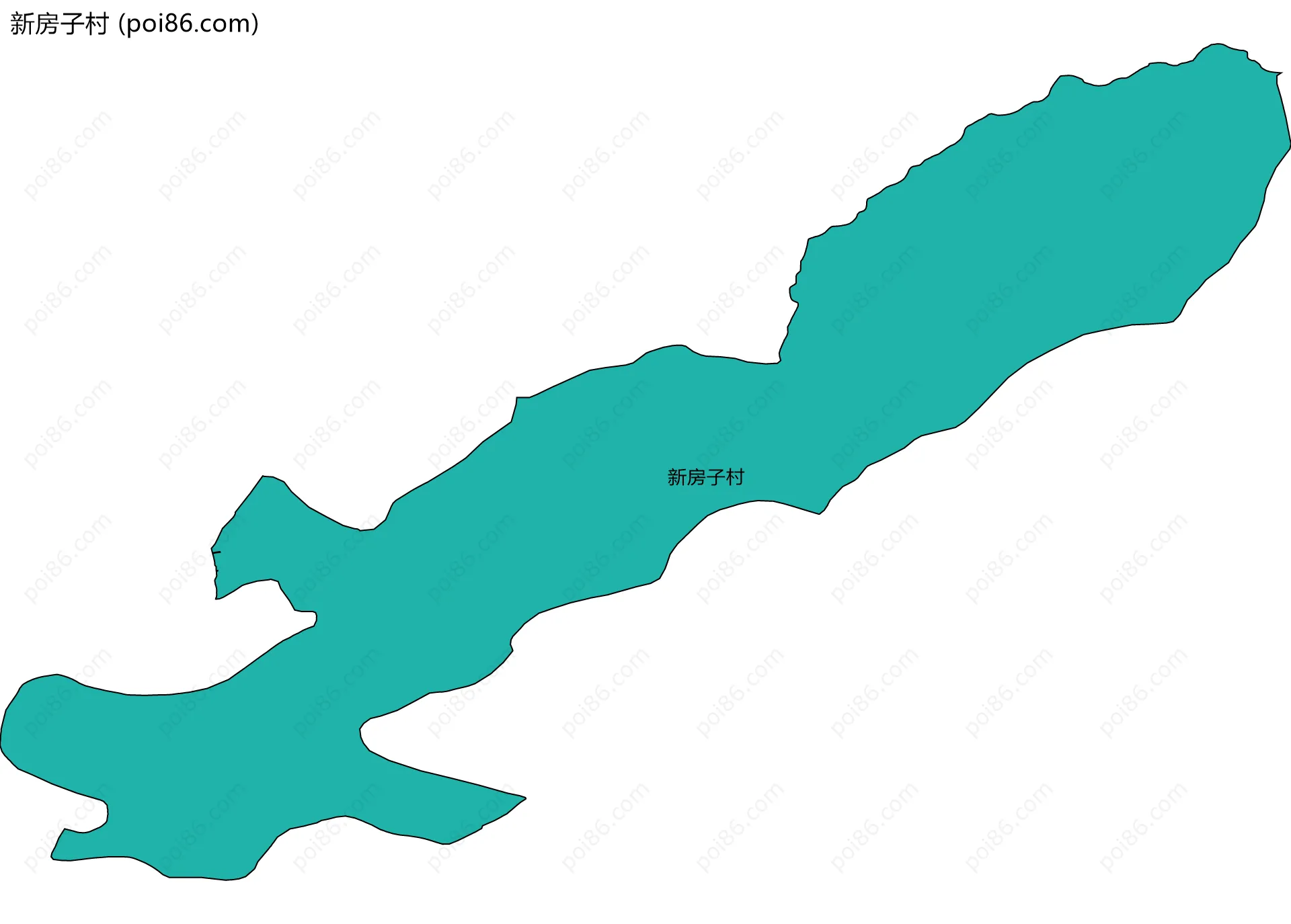 新房子村边界地图