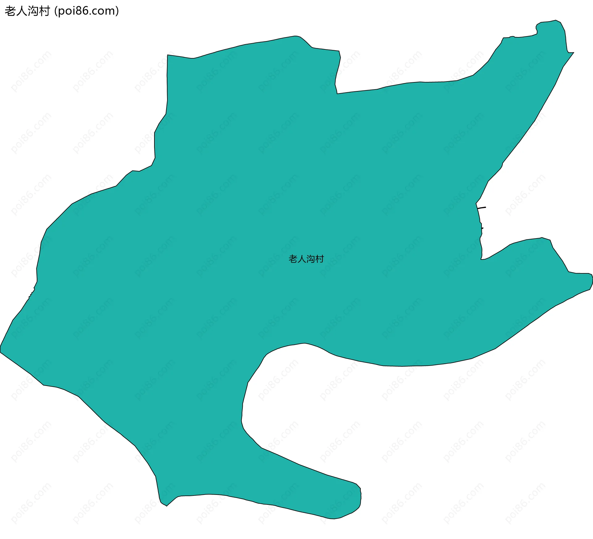 老人沟村边界地图