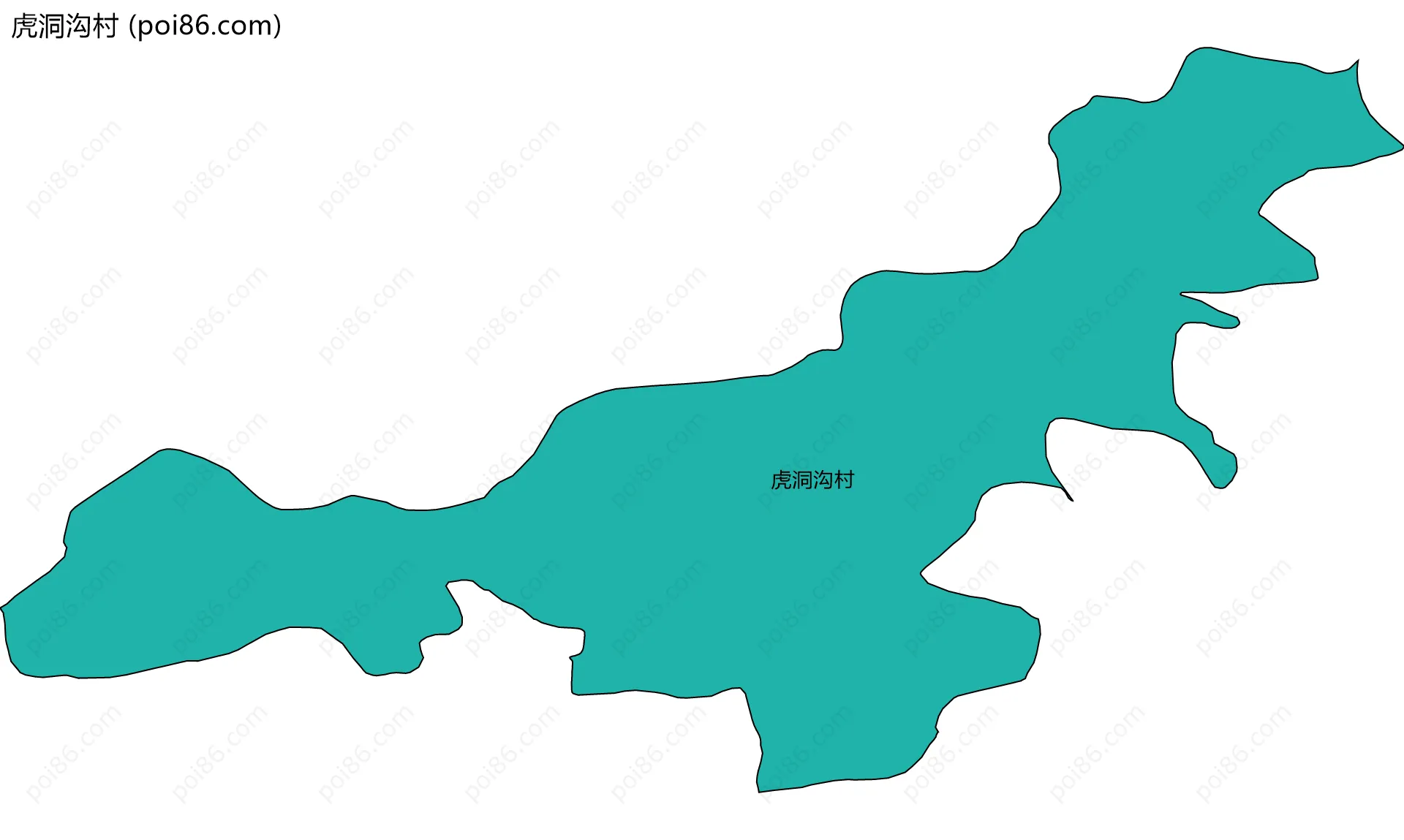 虎洞沟村边界地图