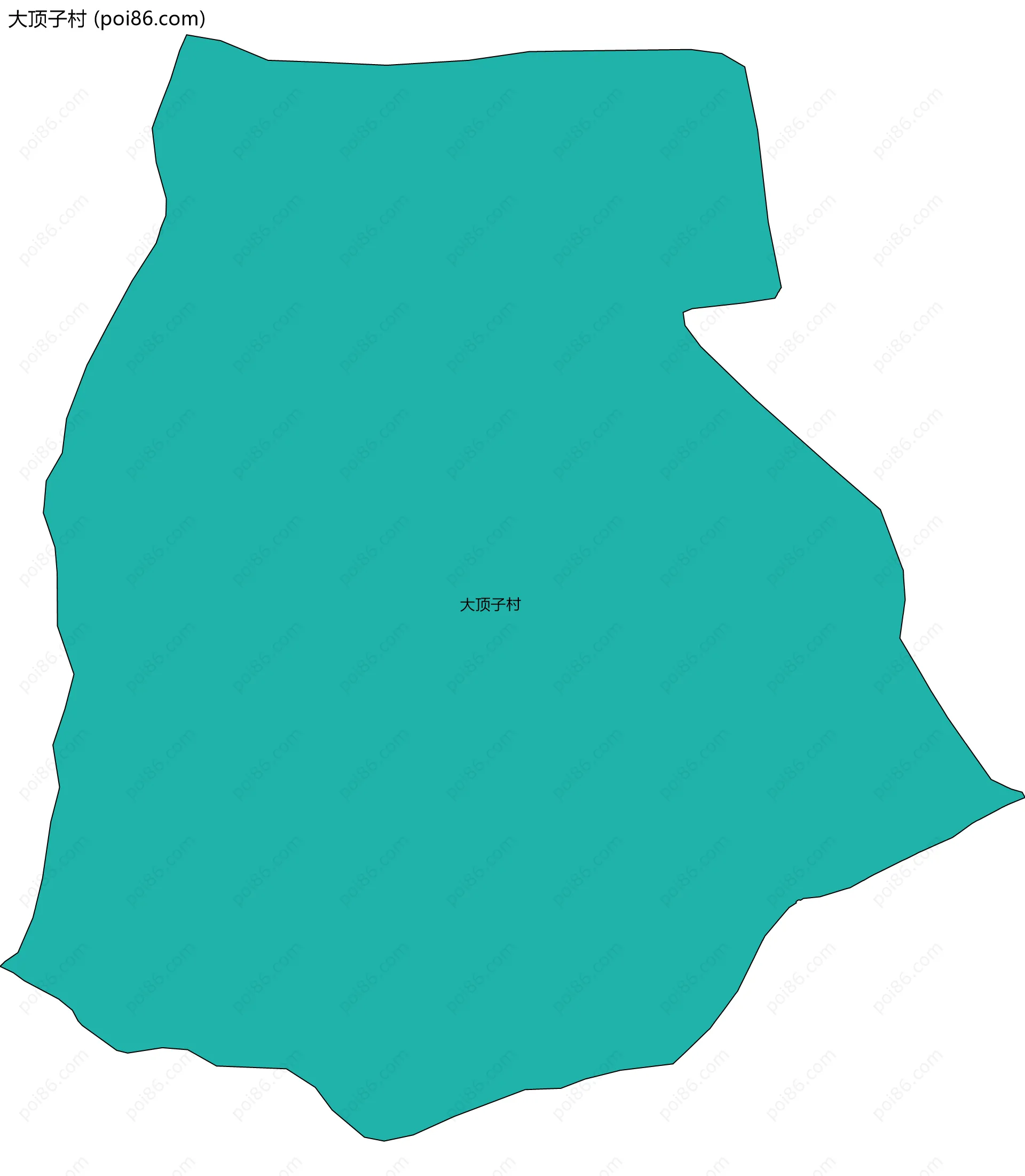 大顶子村边界地图