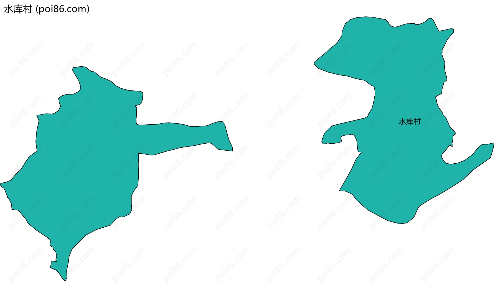 水库村边界地图