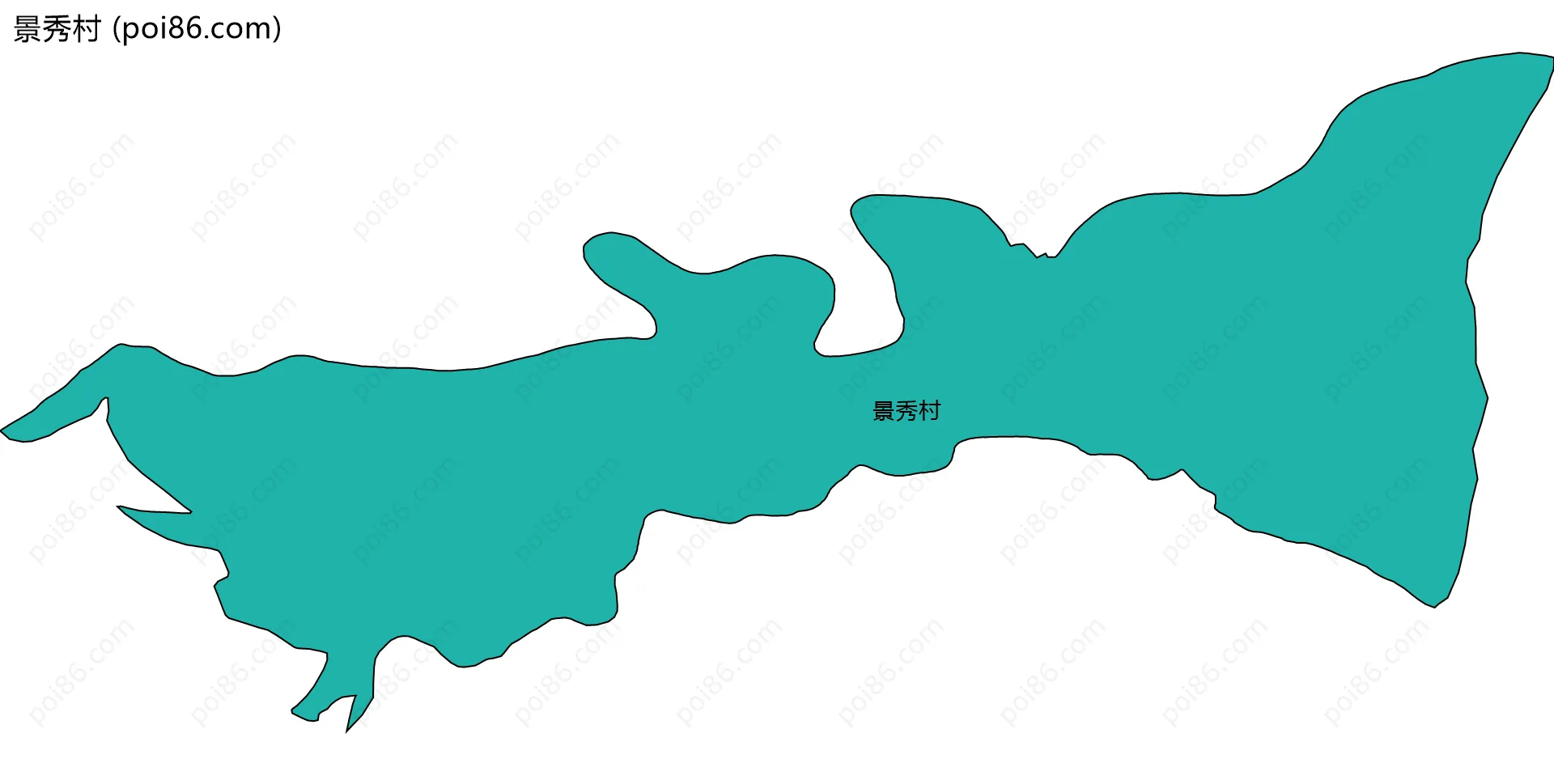 景秀村边界地图