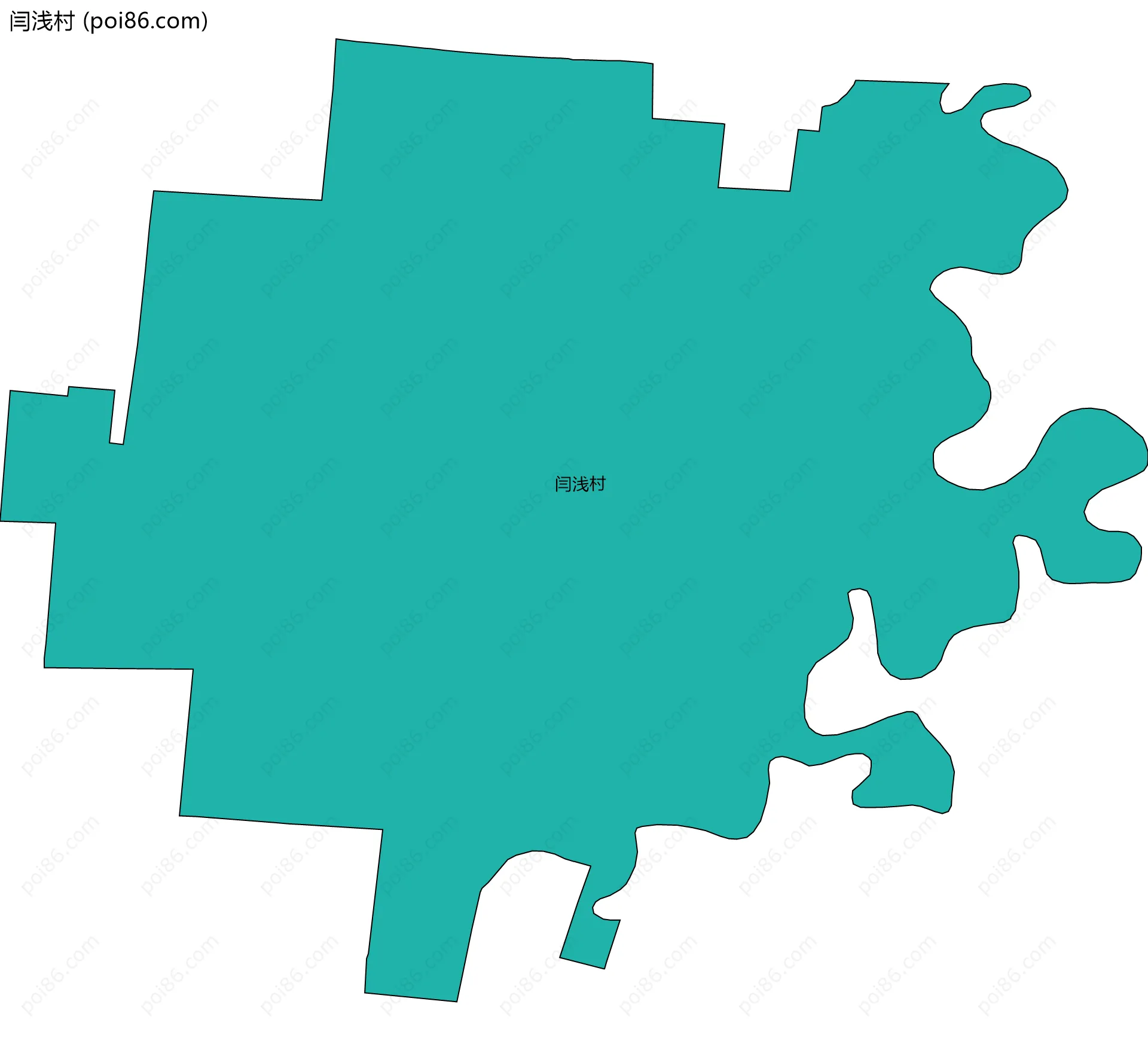 闫浅村边界地图