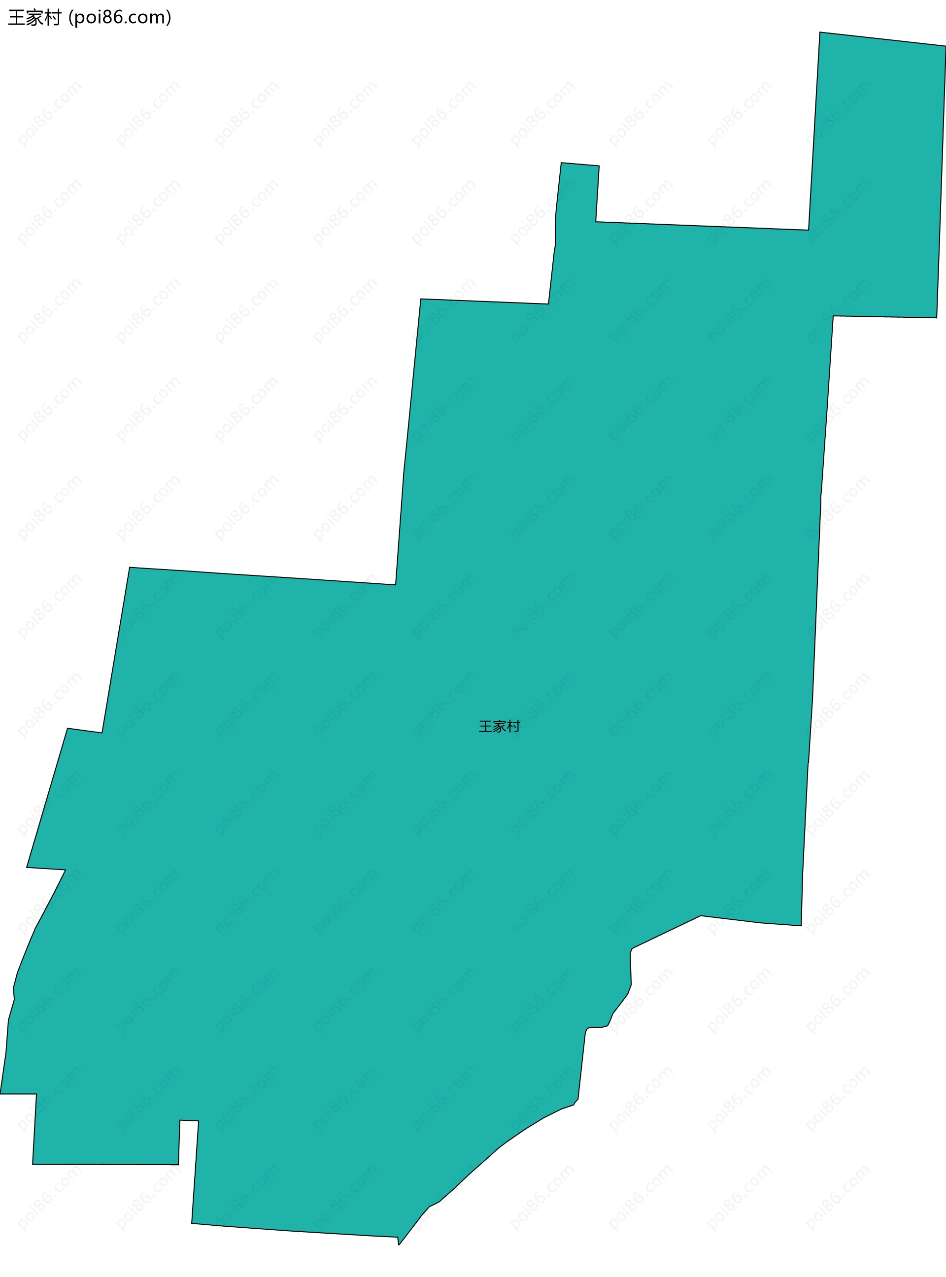 王家村边界地图