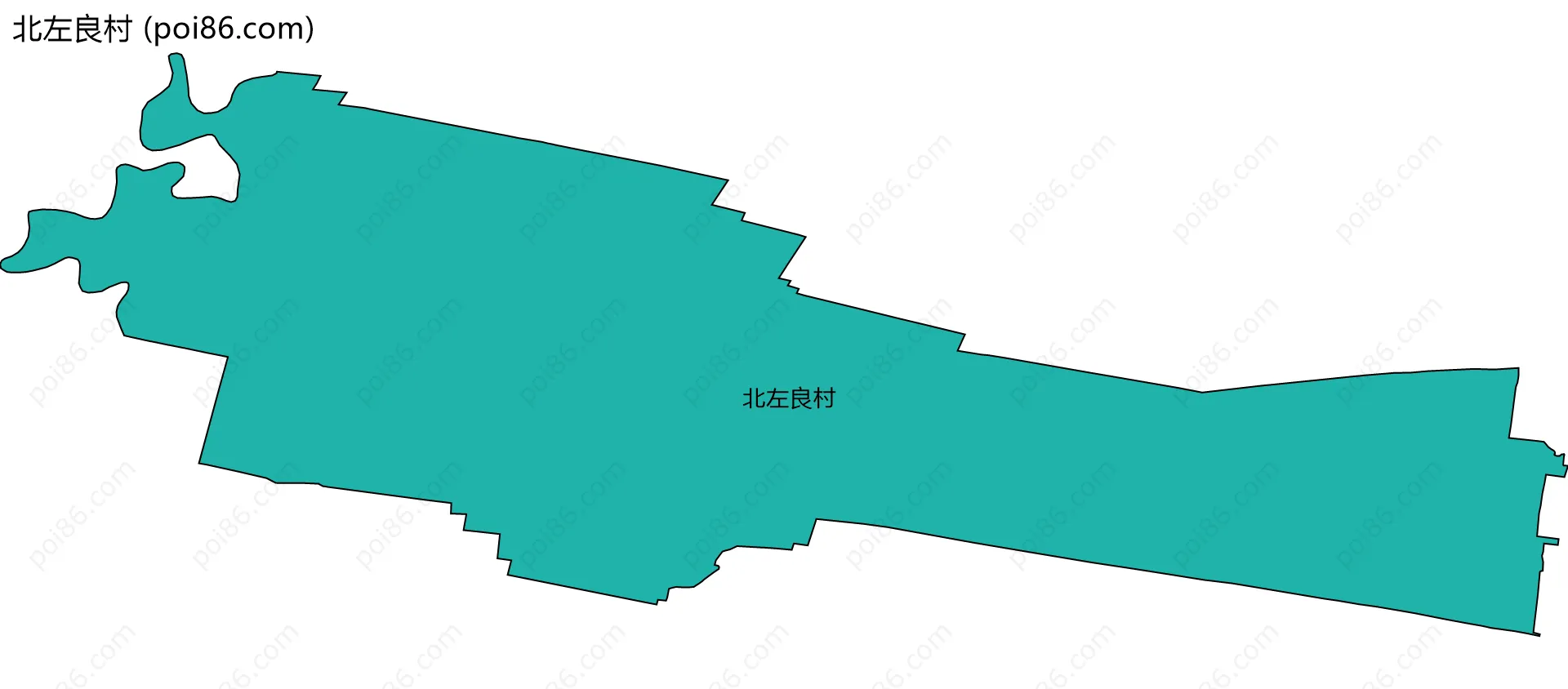 北左良村边界地图