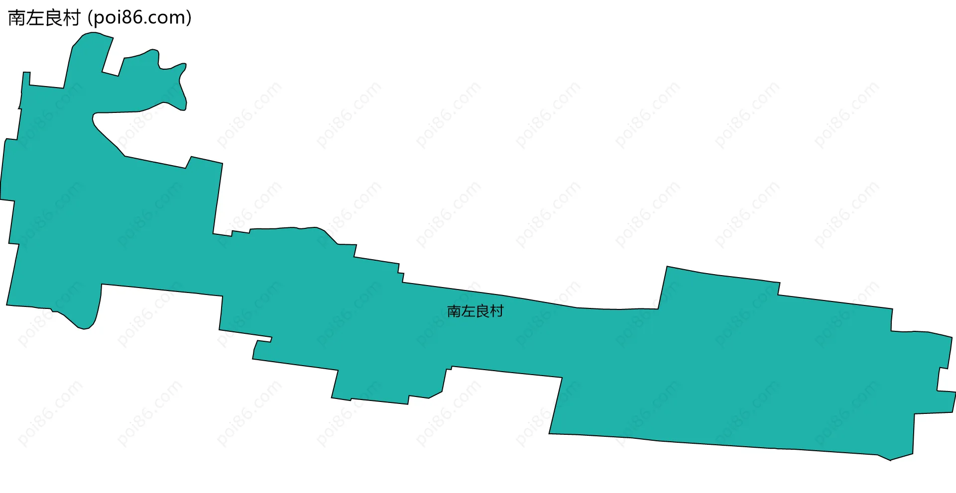 南左良村边界地图