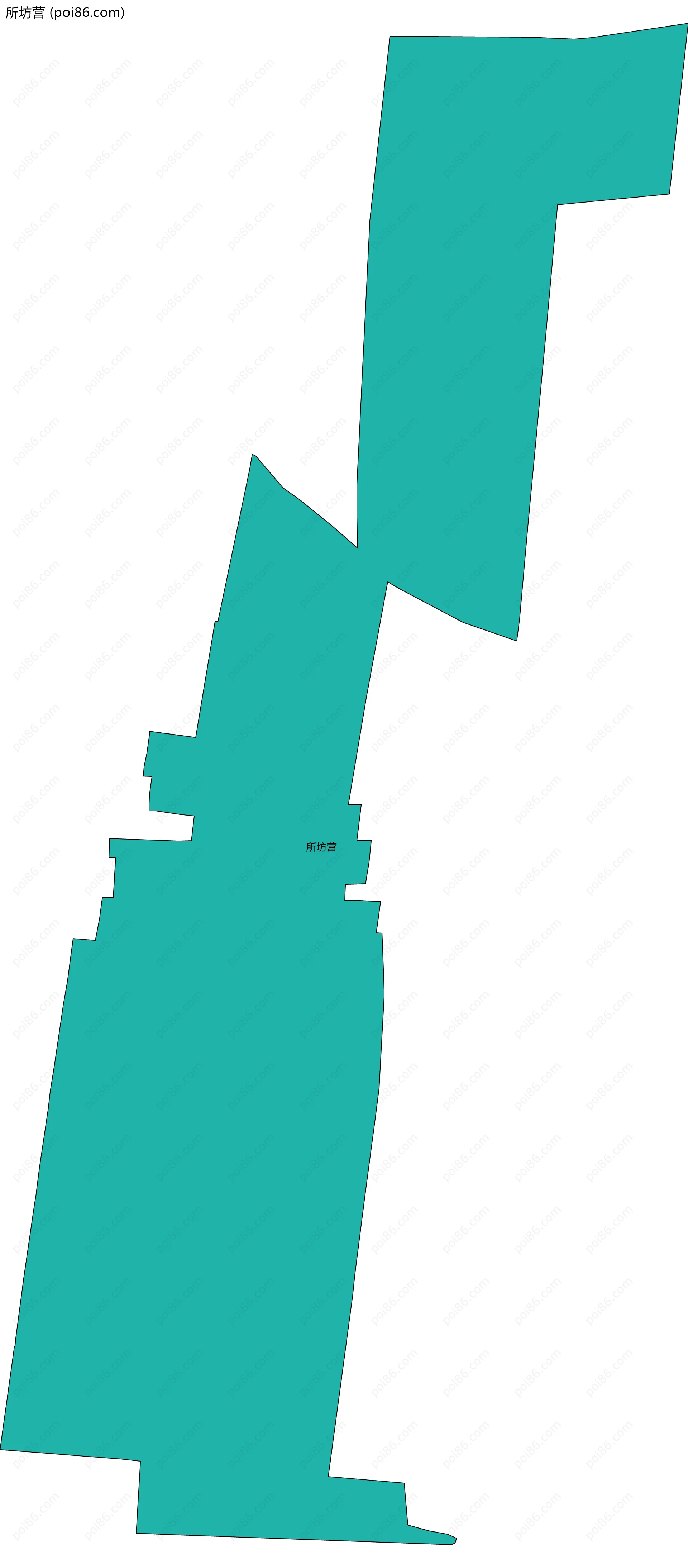 所坊营边界地图