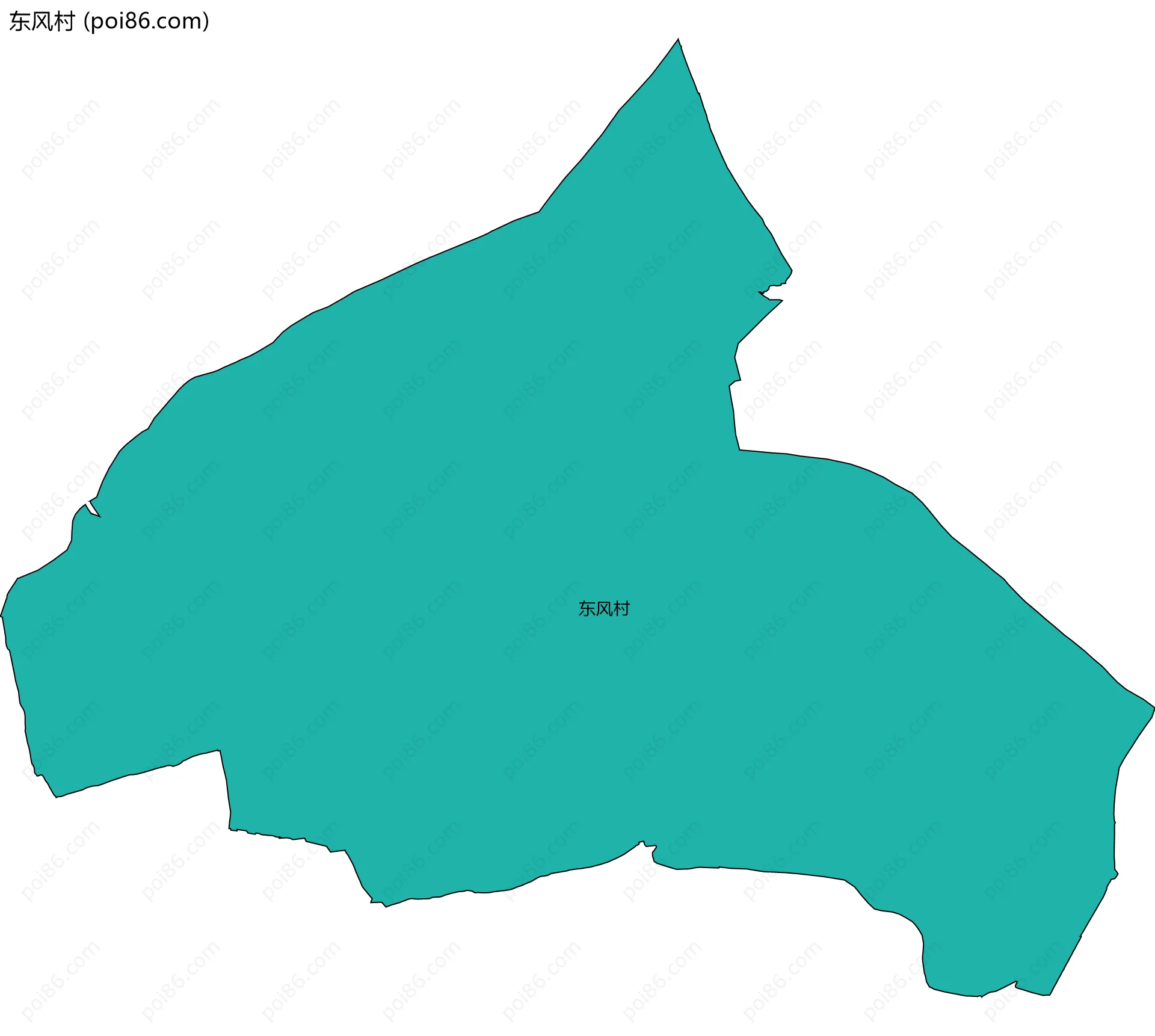 东风村边界地图