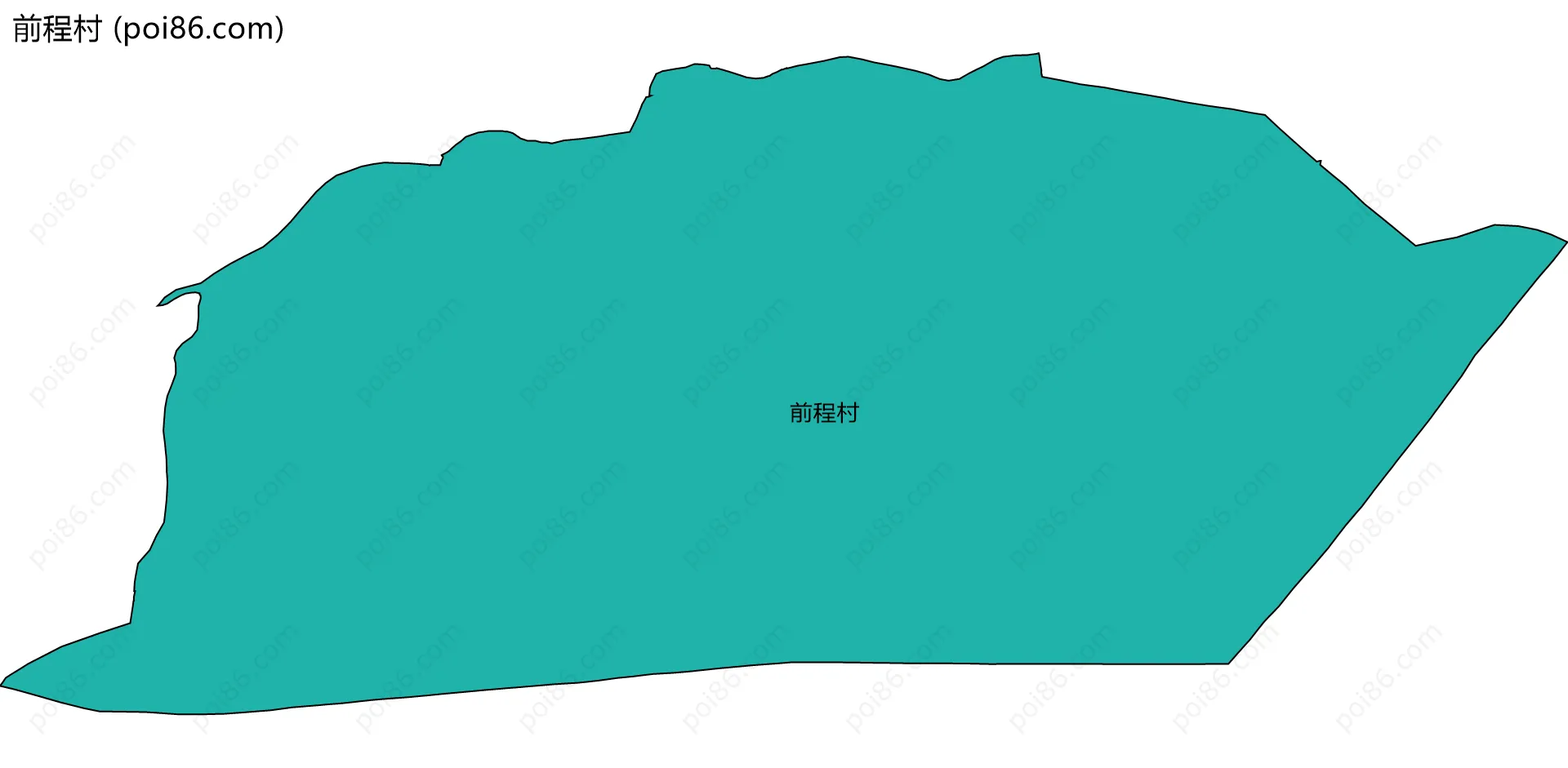 前程村边界地图