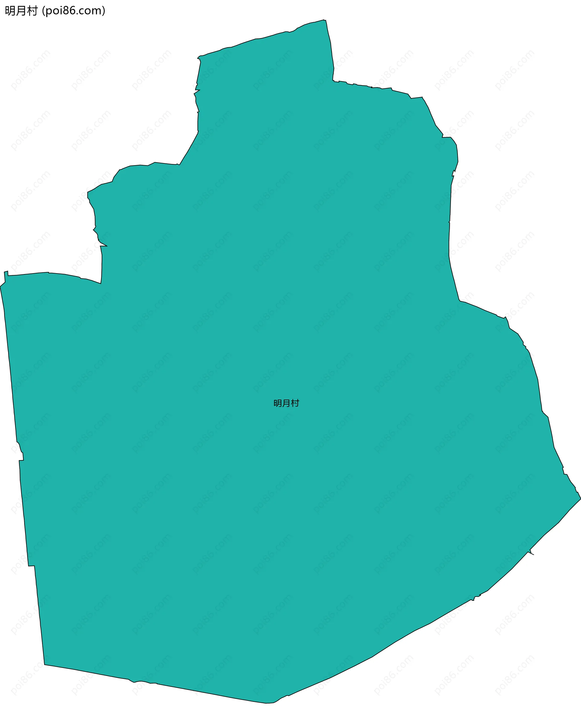 明月村边界地图