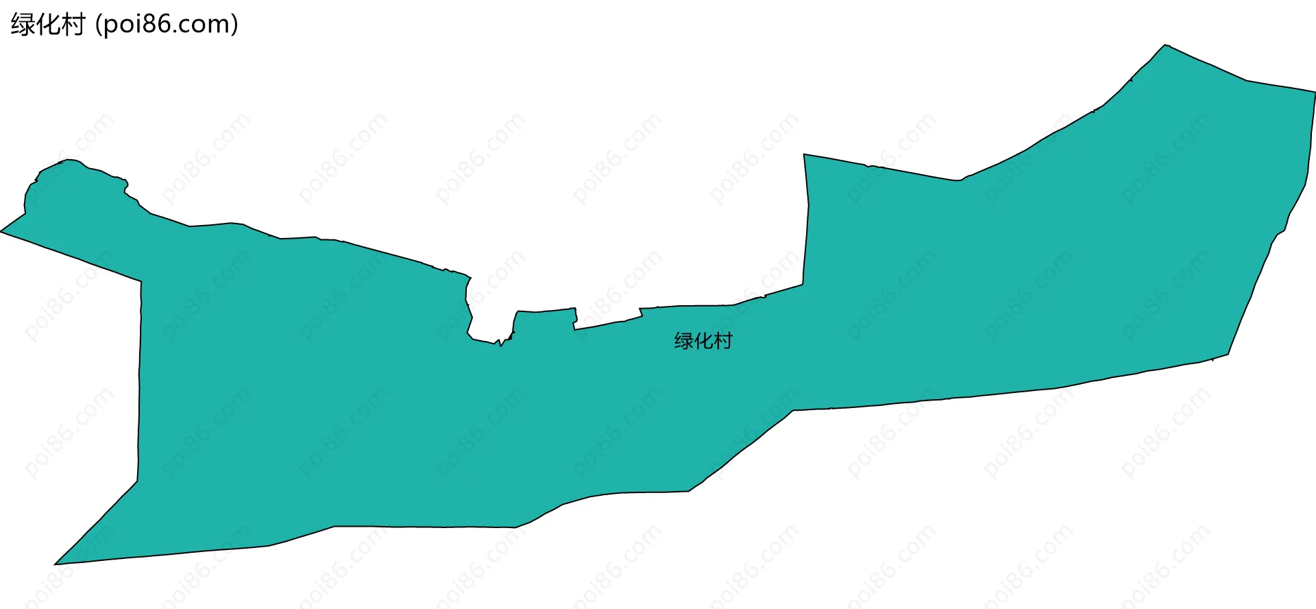 绿化村边界地图