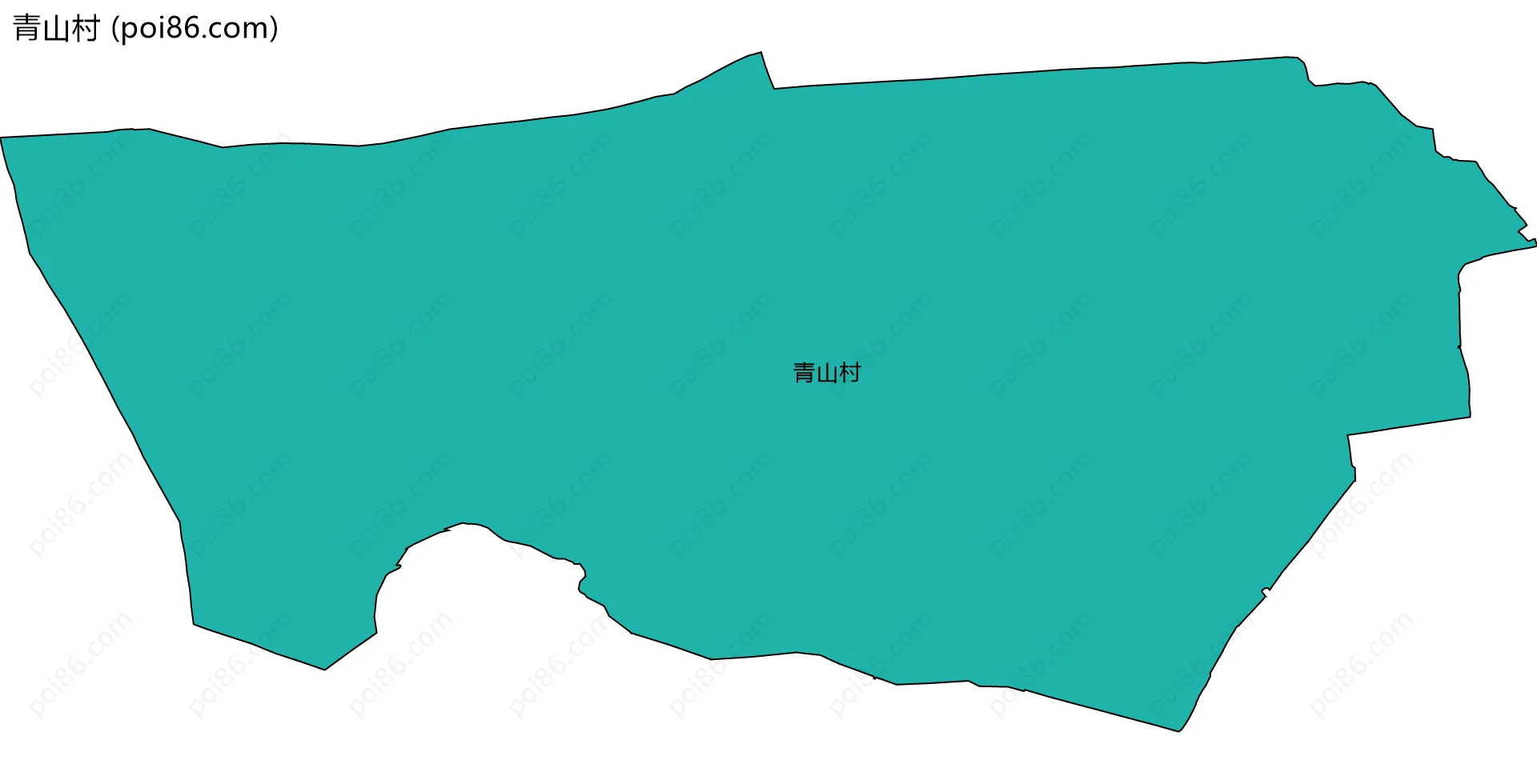 青山村边界地图