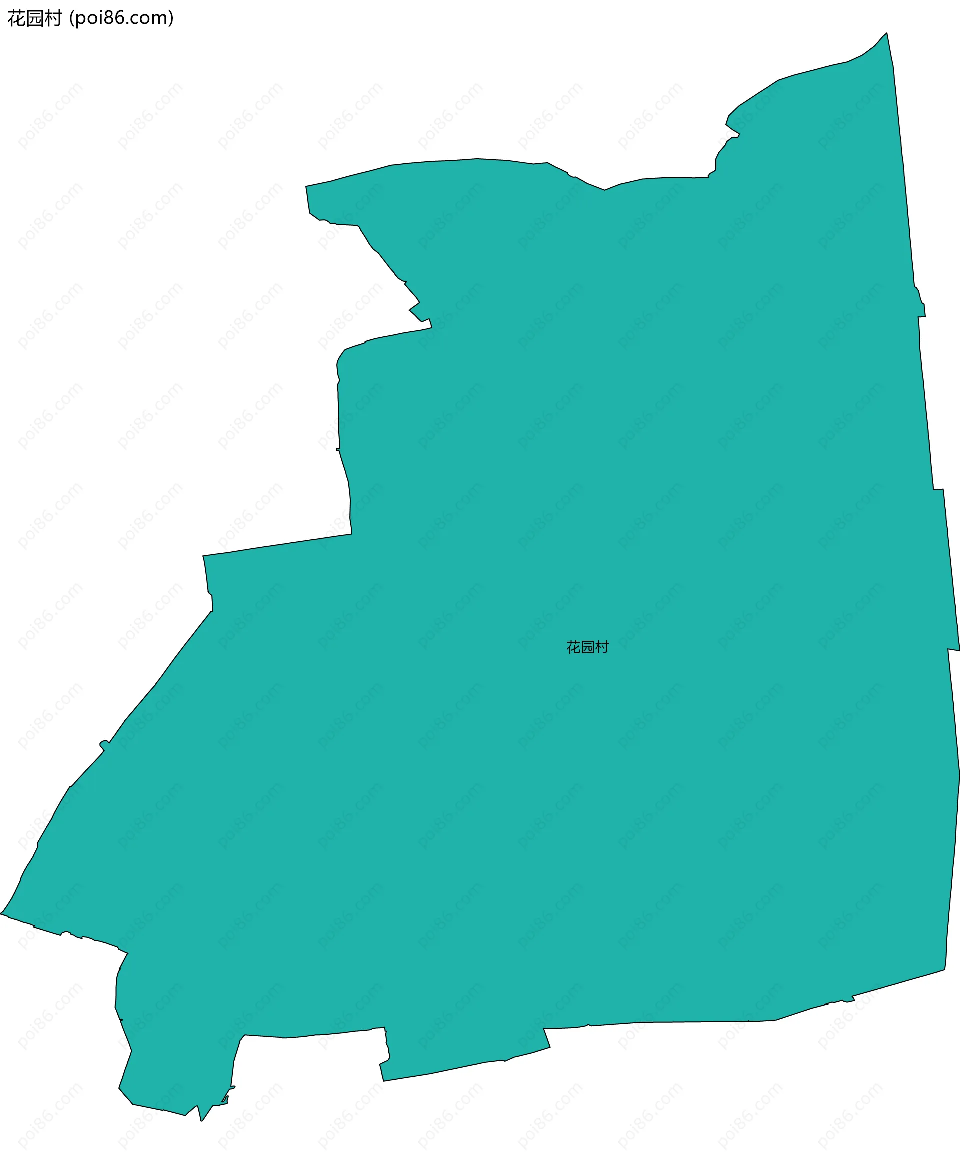 花园村边界地图