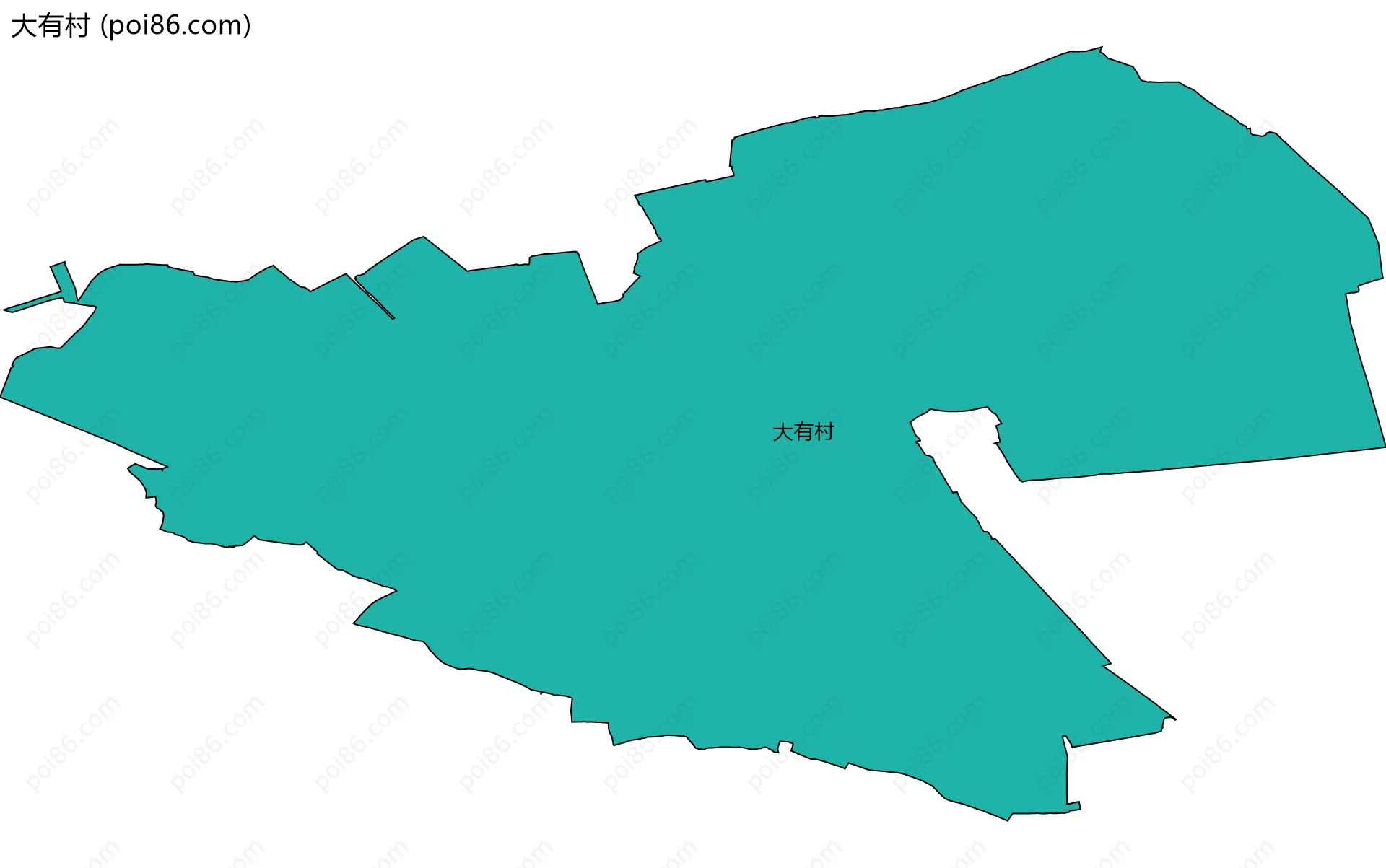 大有村边界地图