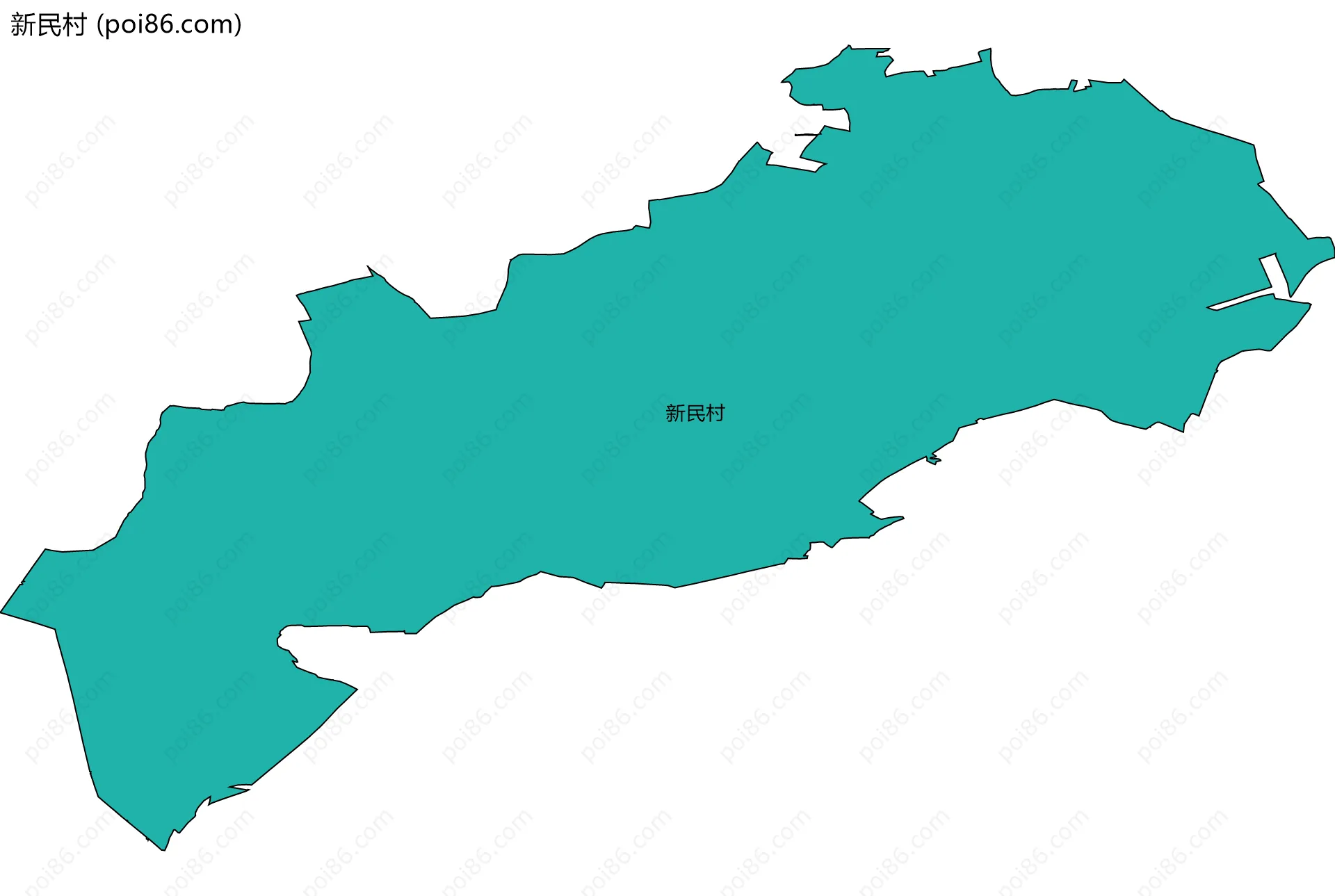 新民村边界地图