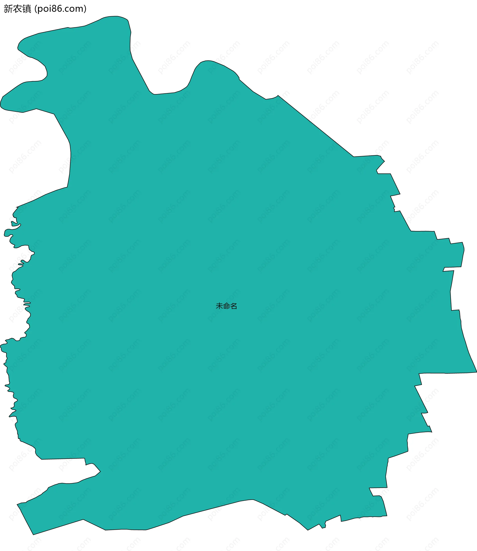 新农镇边界地图(五级行政区划)