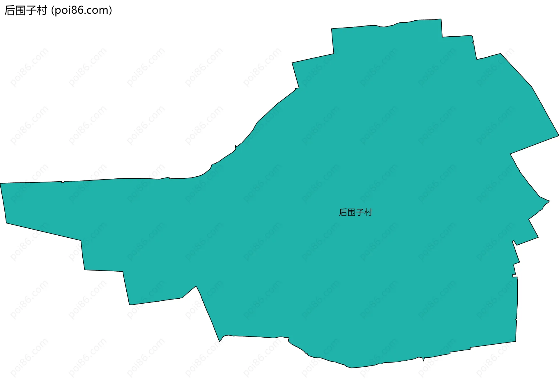 后围子村边界地图