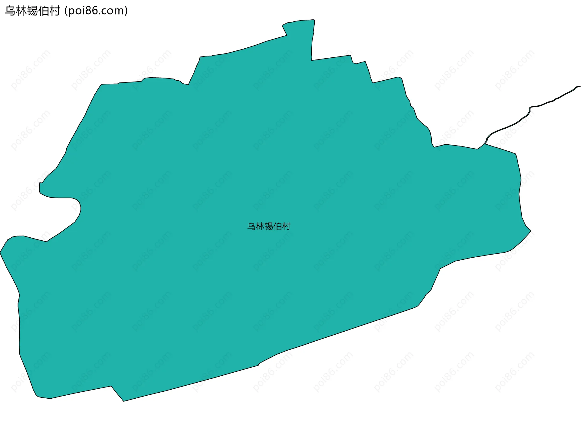 乌林锡伯村边界地图
