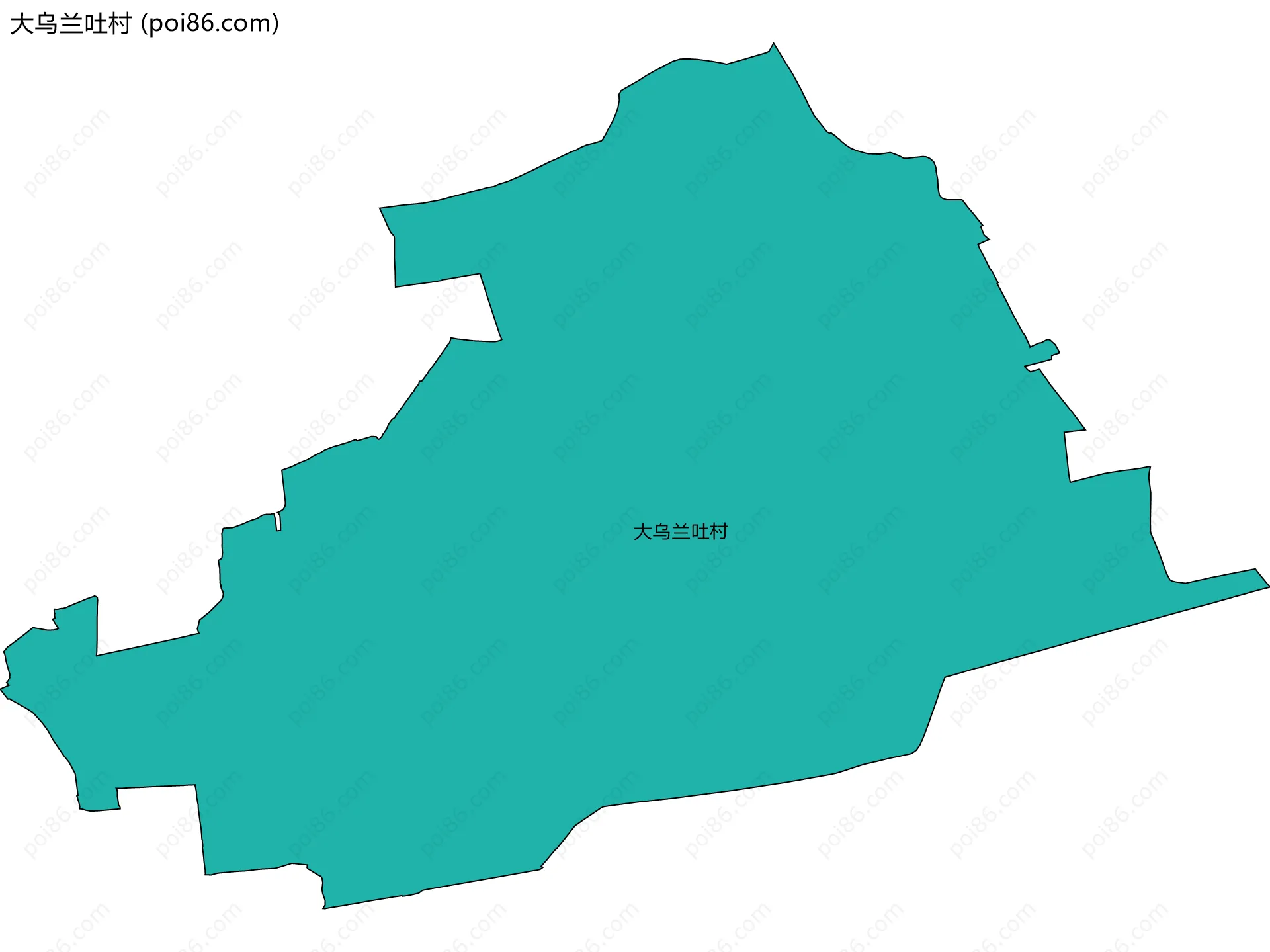 大乌兰吐村边界地图