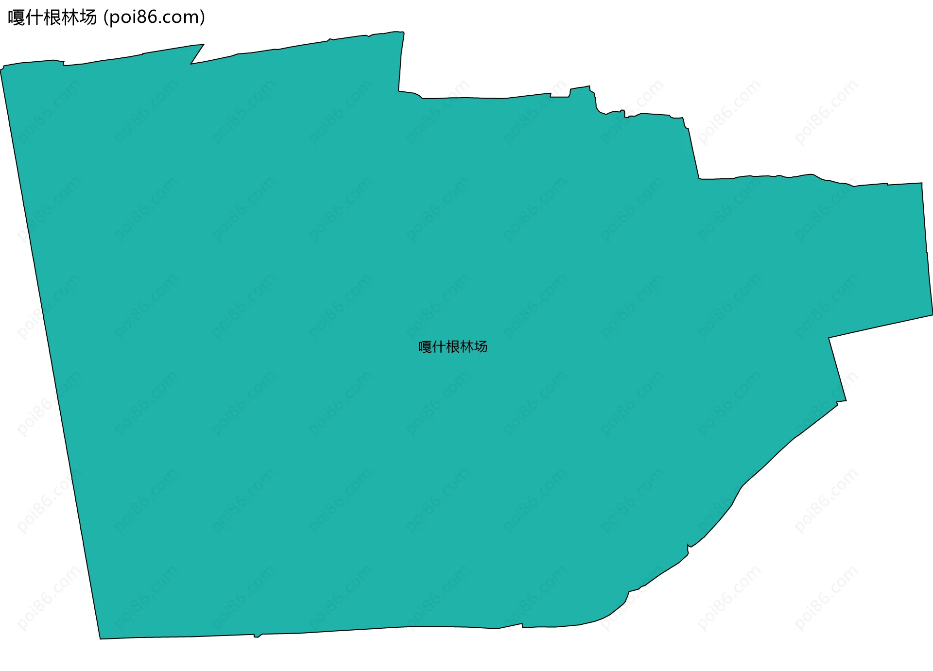 嘎什根林场边界地图