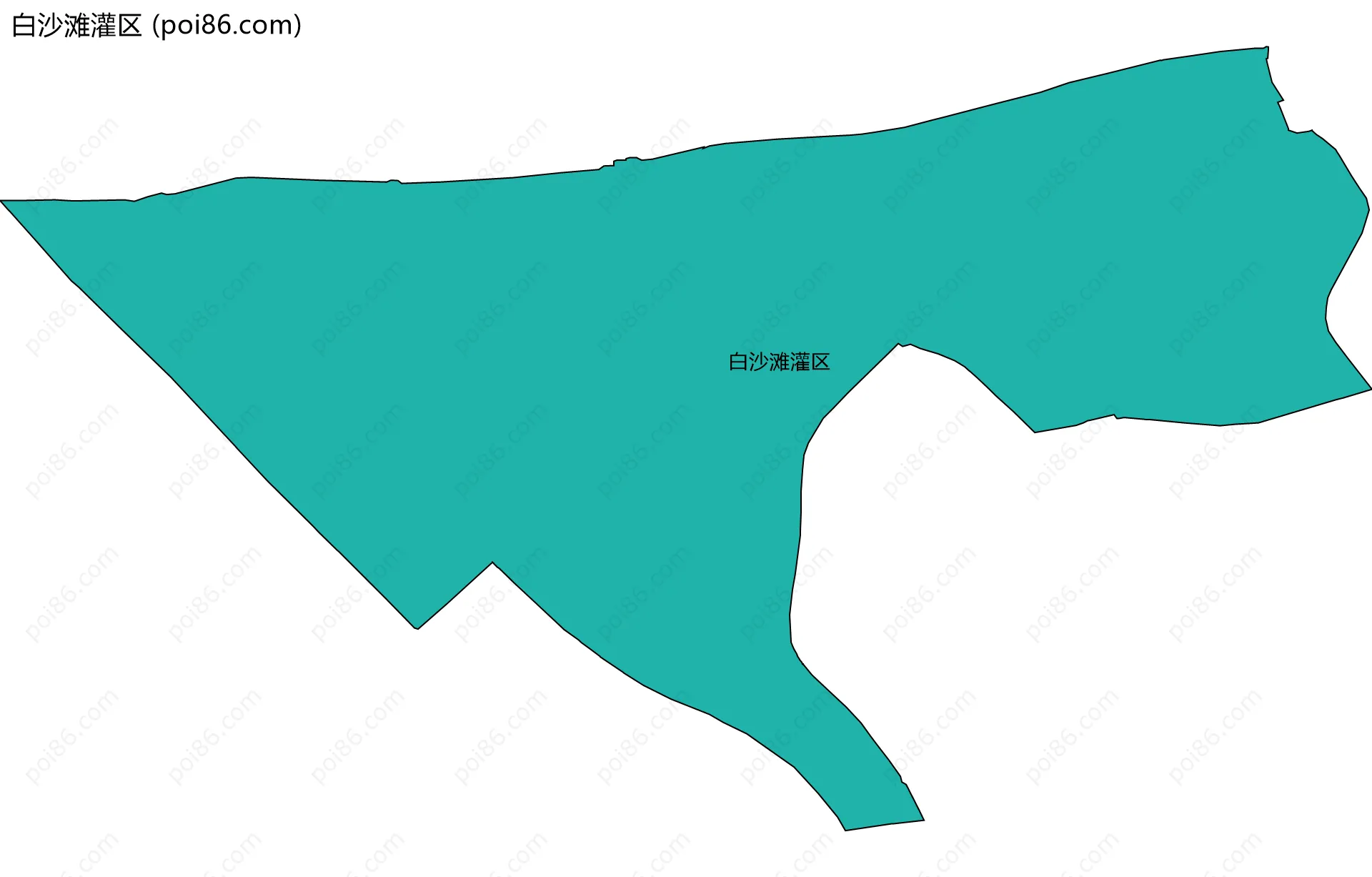 白沙滩灌区边界地图