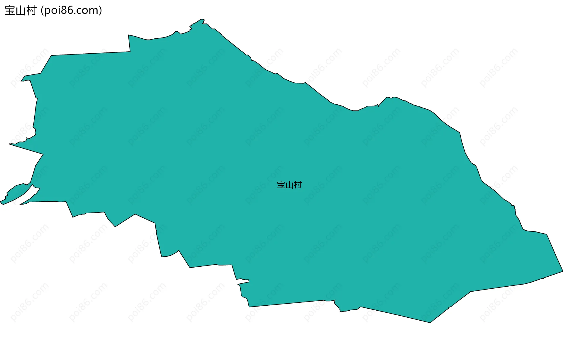 宝山村边界地图