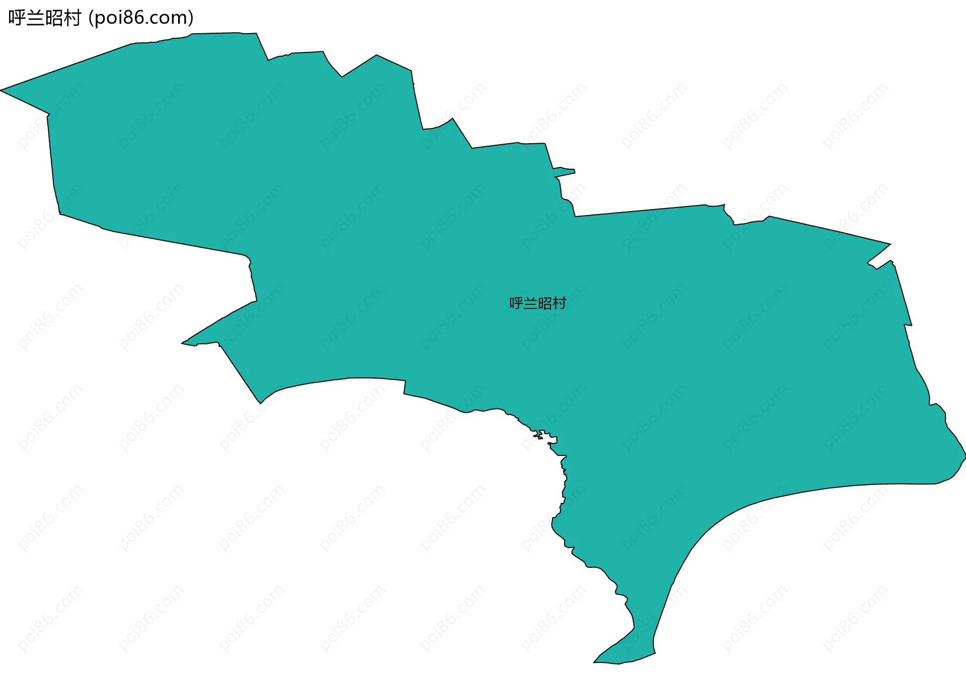 呼兰昭村边界地图
