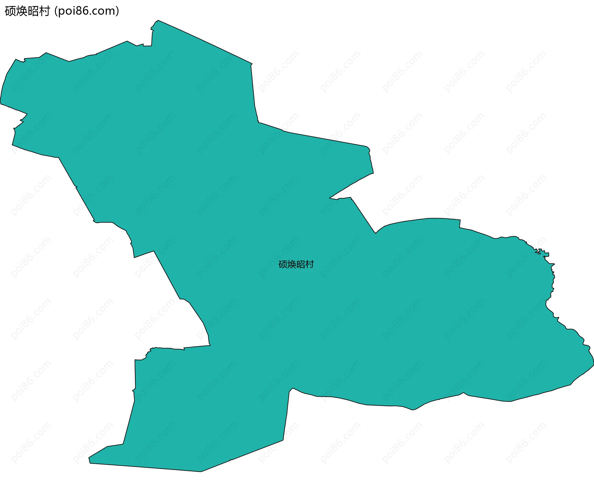 硕焕昭村边界地图