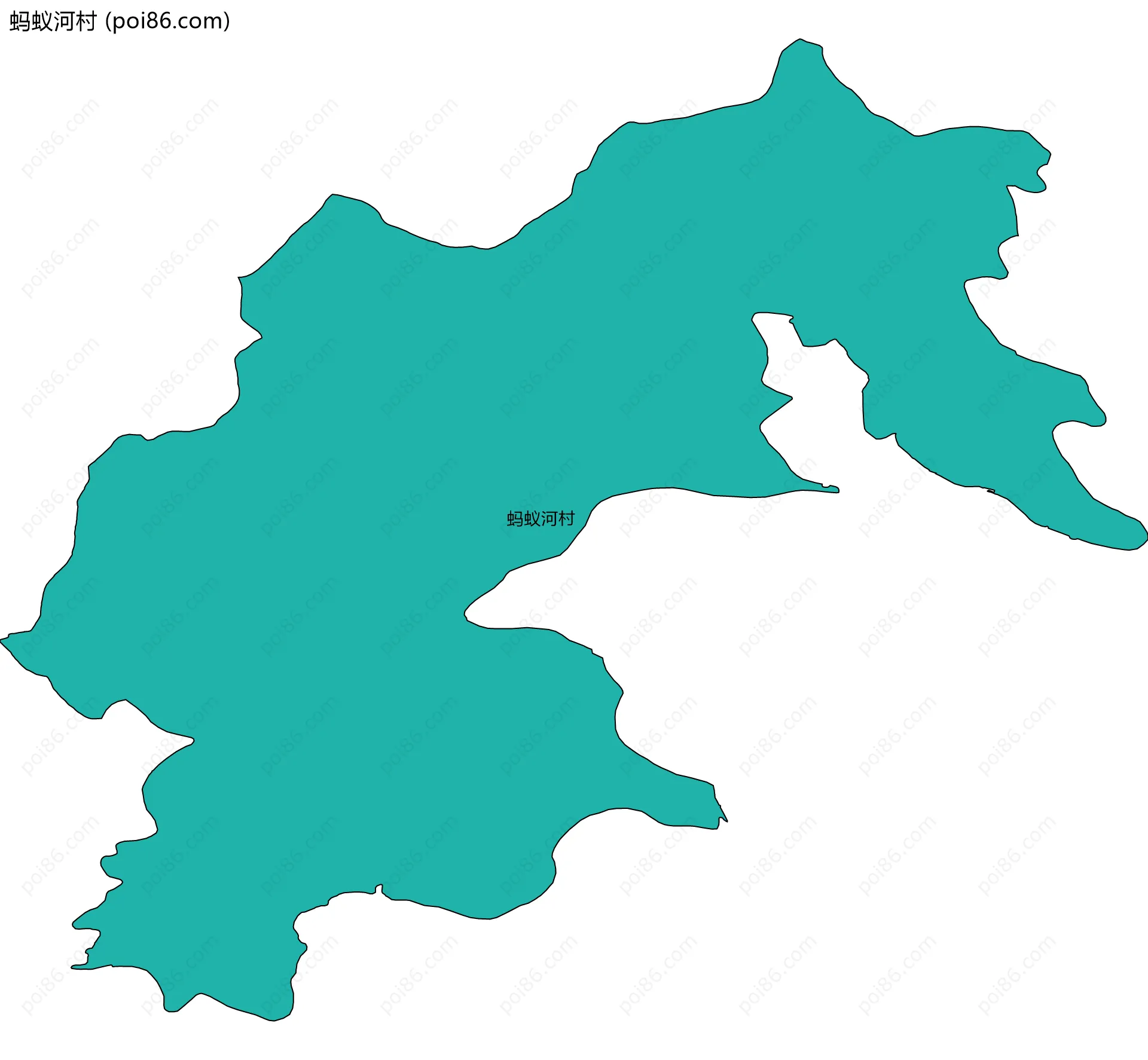 蚂蚁河村边界地图