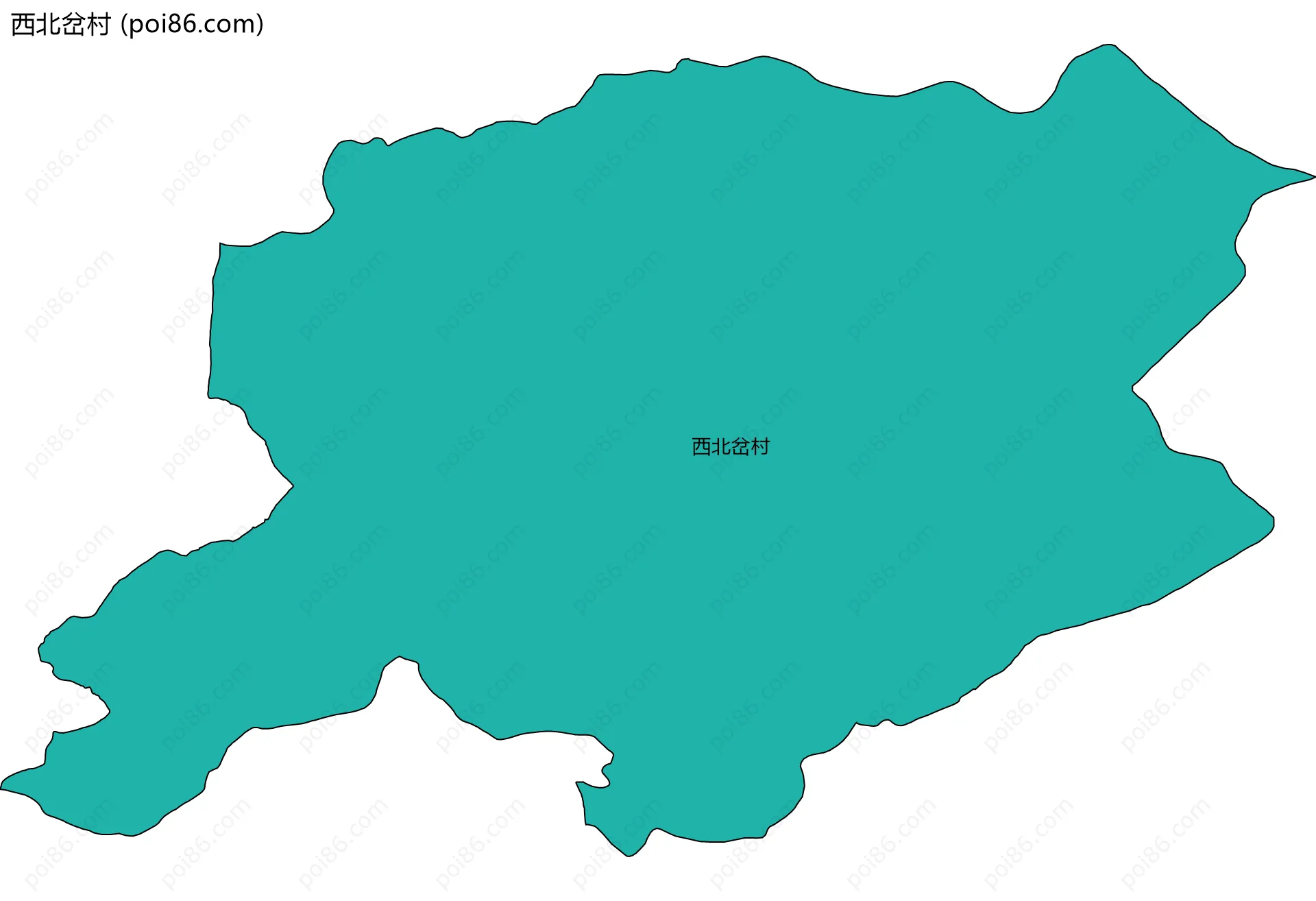 西北岔村边界地图