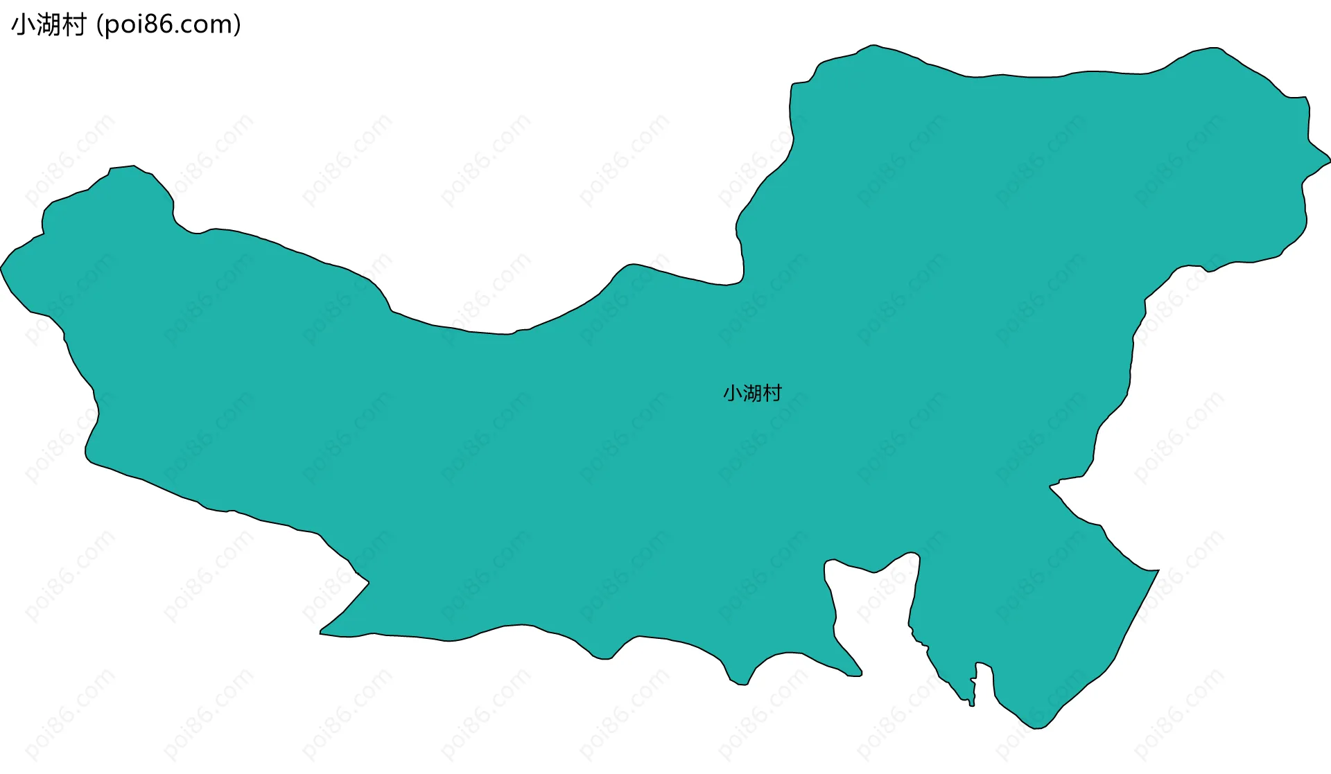 小湖村边界地图