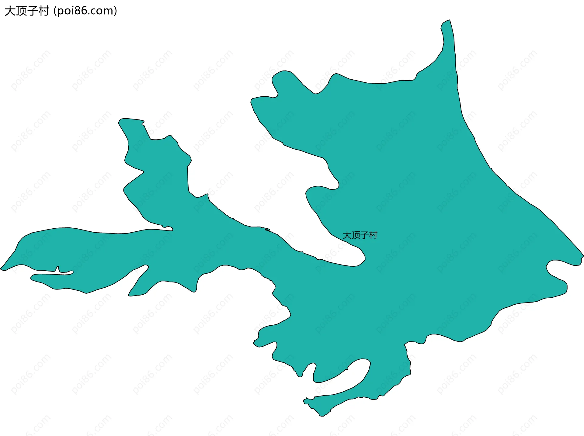 大顶子村边界地图