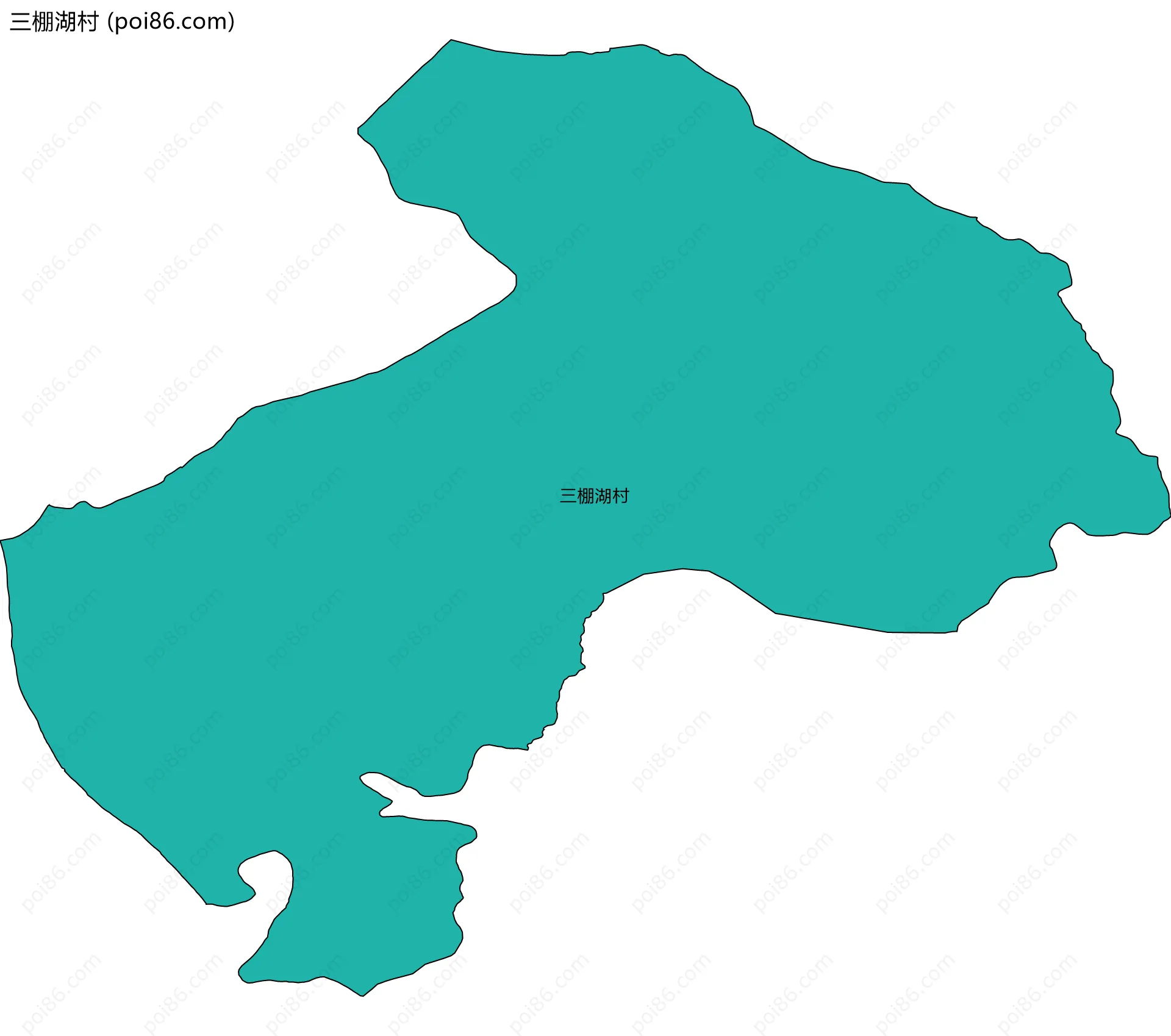 三棚湖村边界地图