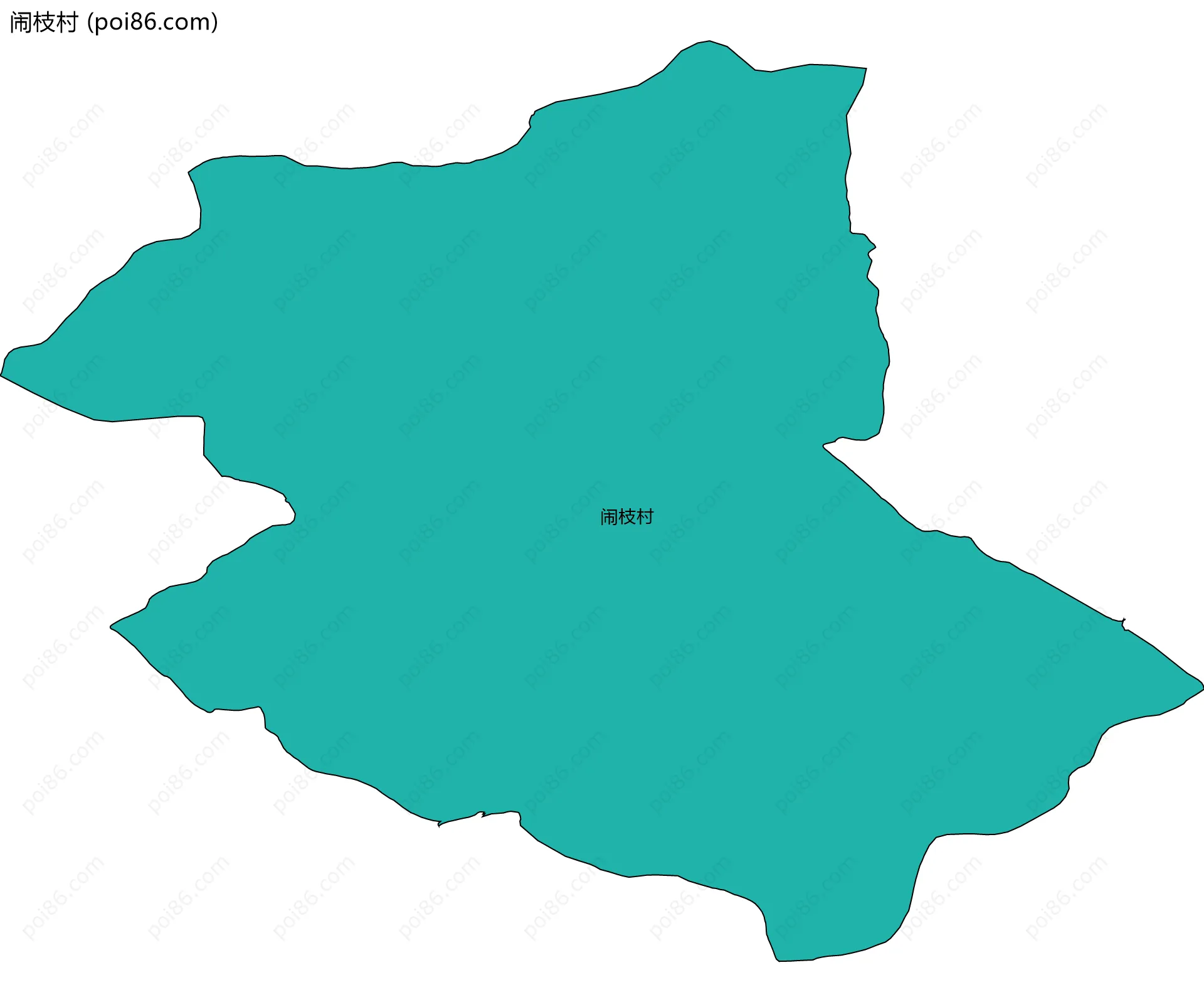 闹枝村边界地图