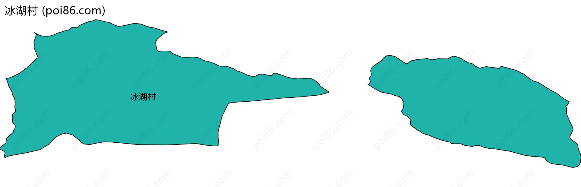 冰湖村边界地图