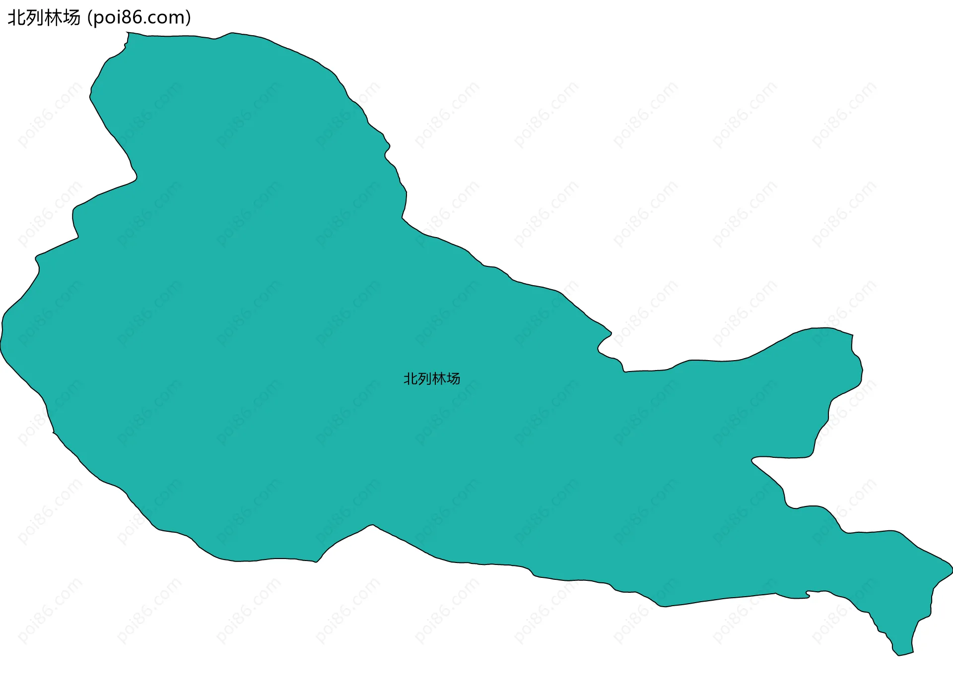 北列林场边界地图