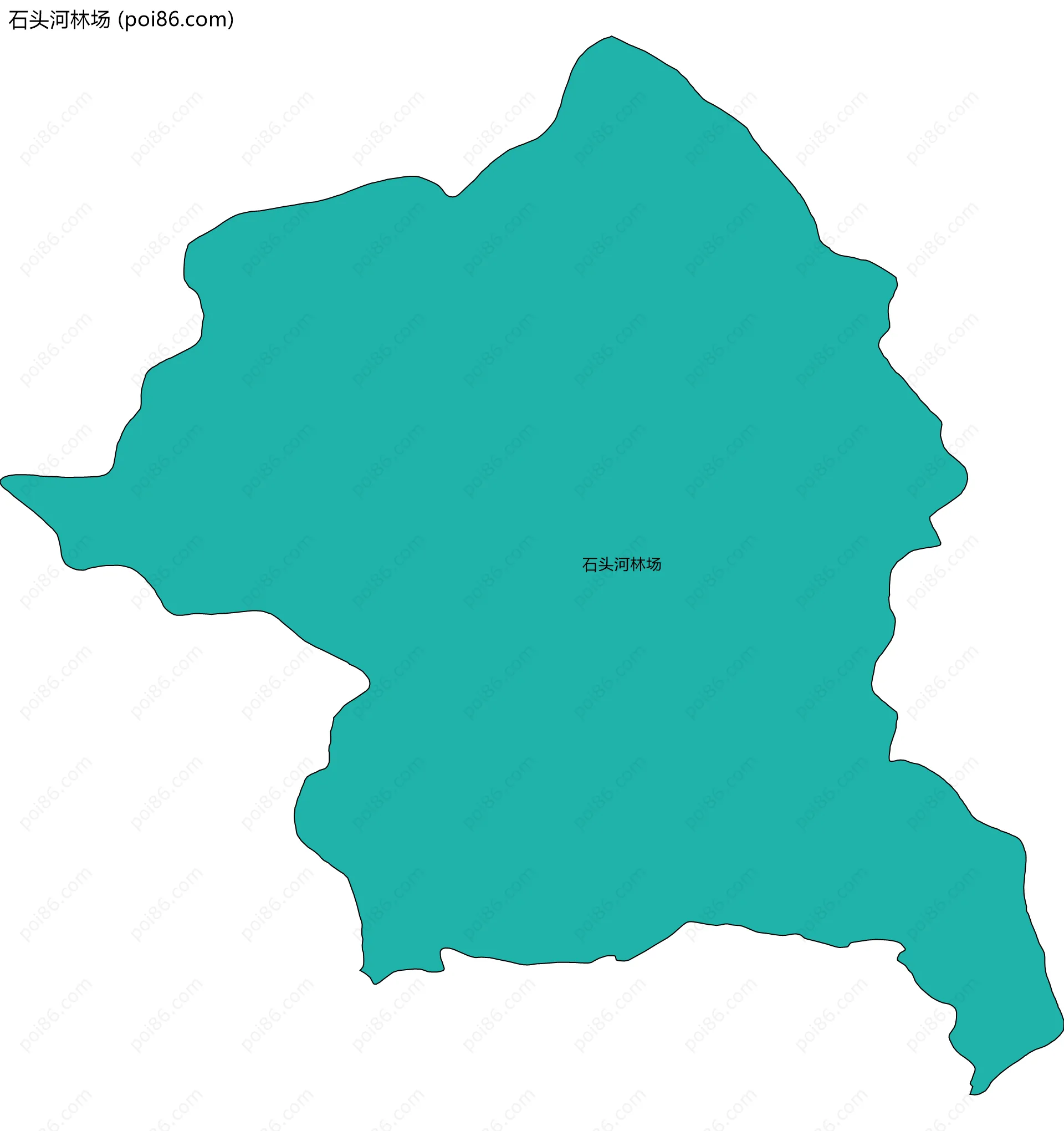 石头河林场边界地图