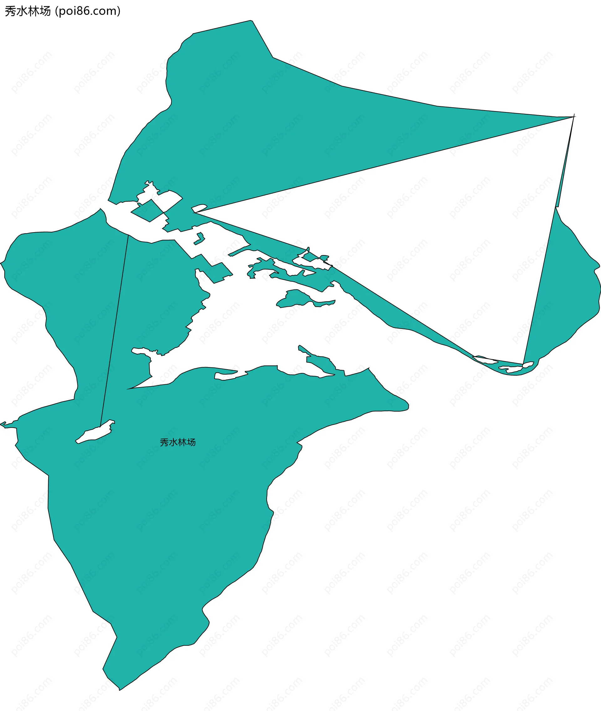 秀水林场边界地图