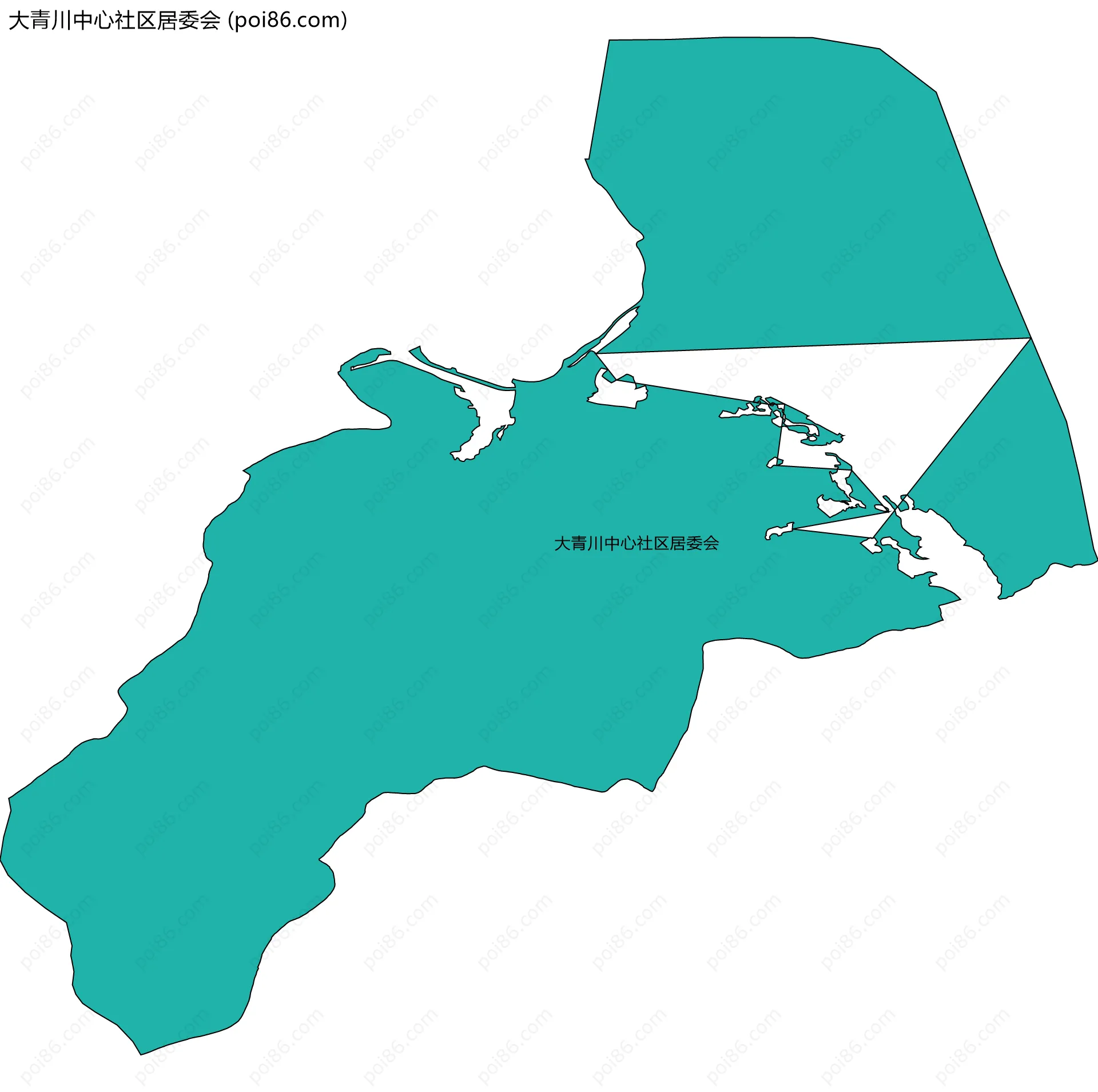 大青川中心社区居委会边界地图