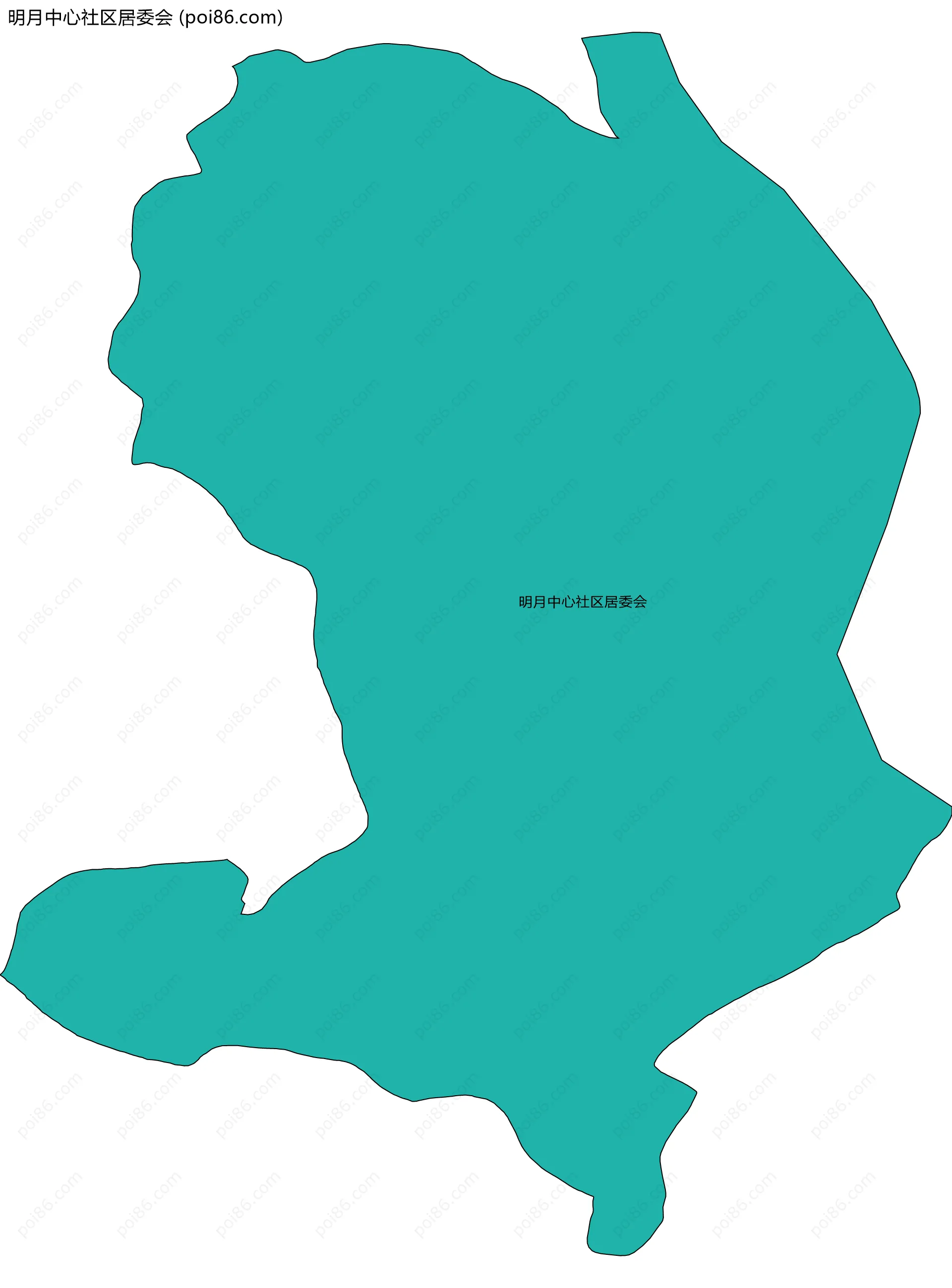 明月中心社区居委会边界地图