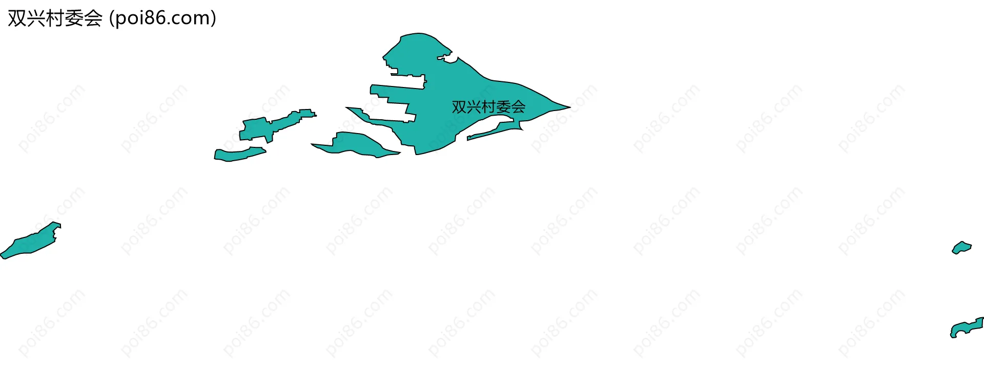 双兴村委会边界地图