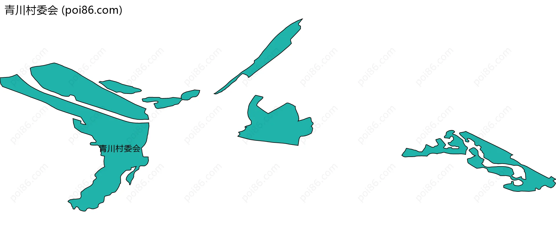 青川村委会边界地图