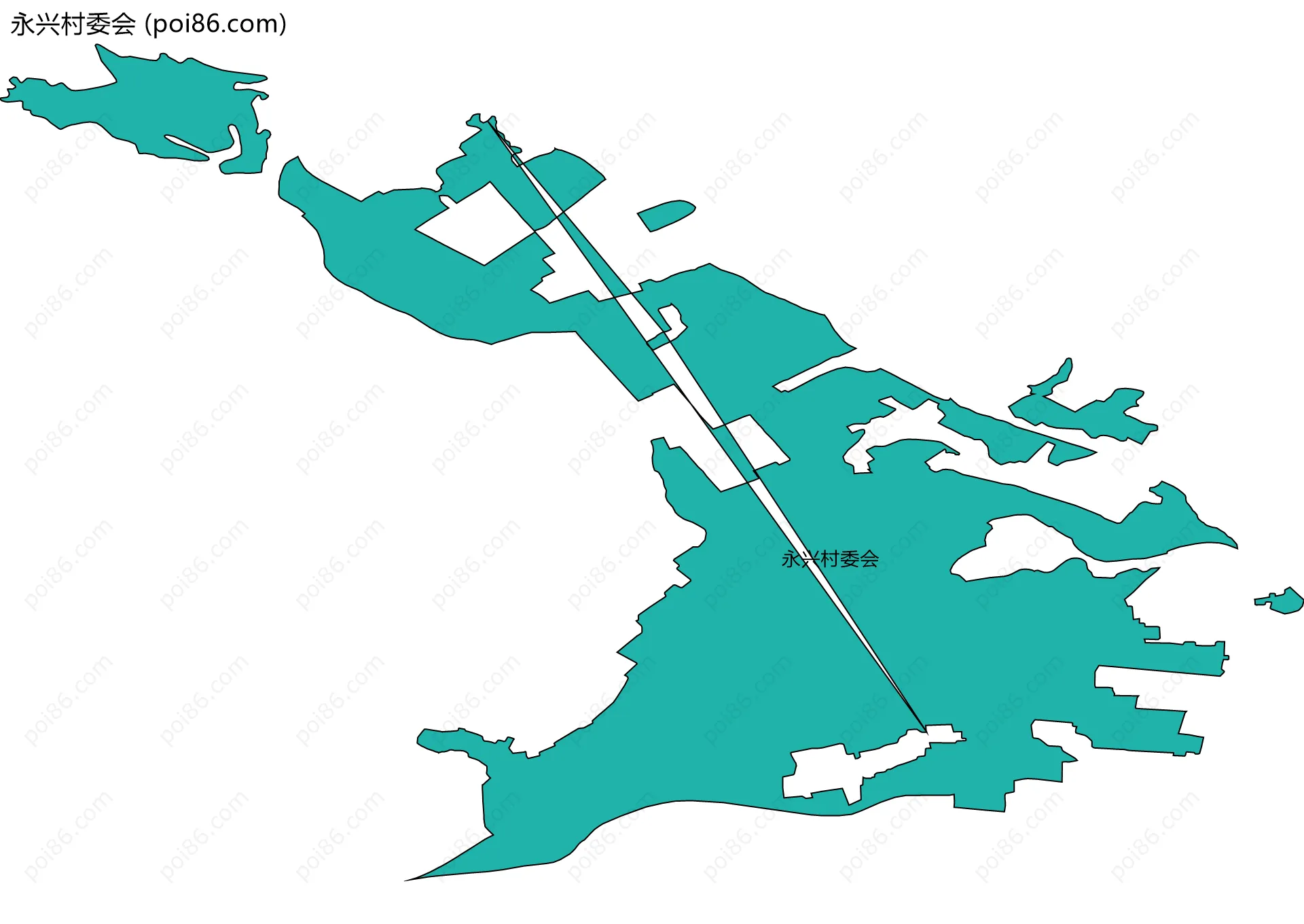永兴村委会边界地图