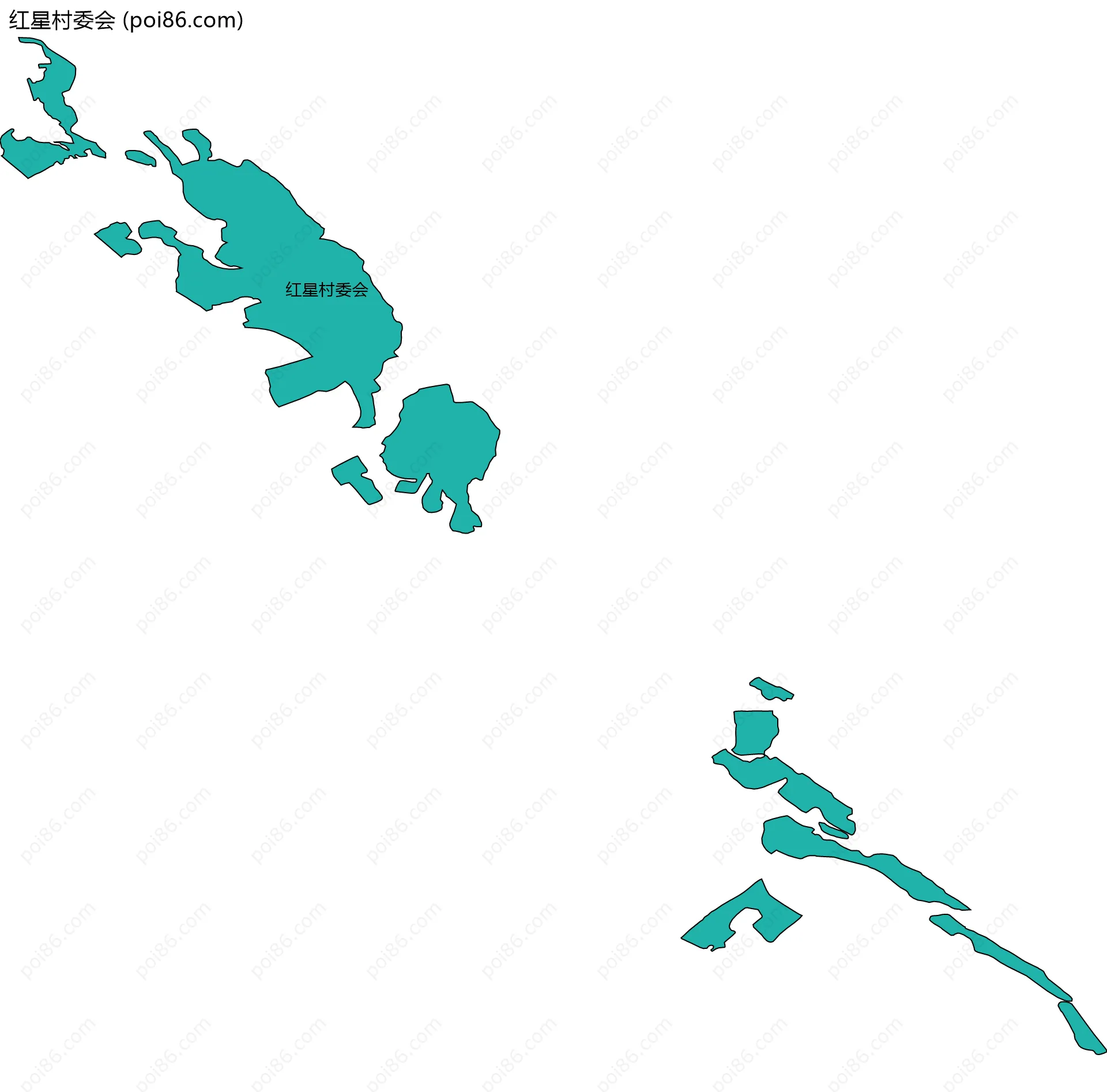 红星村委会边界地图
