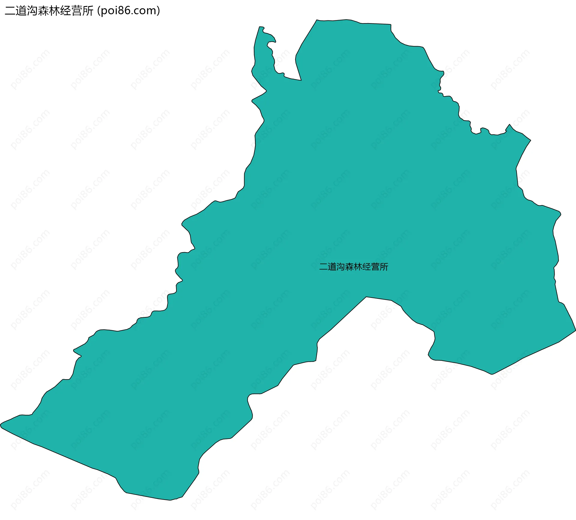 二道沟森林经营所边界地图